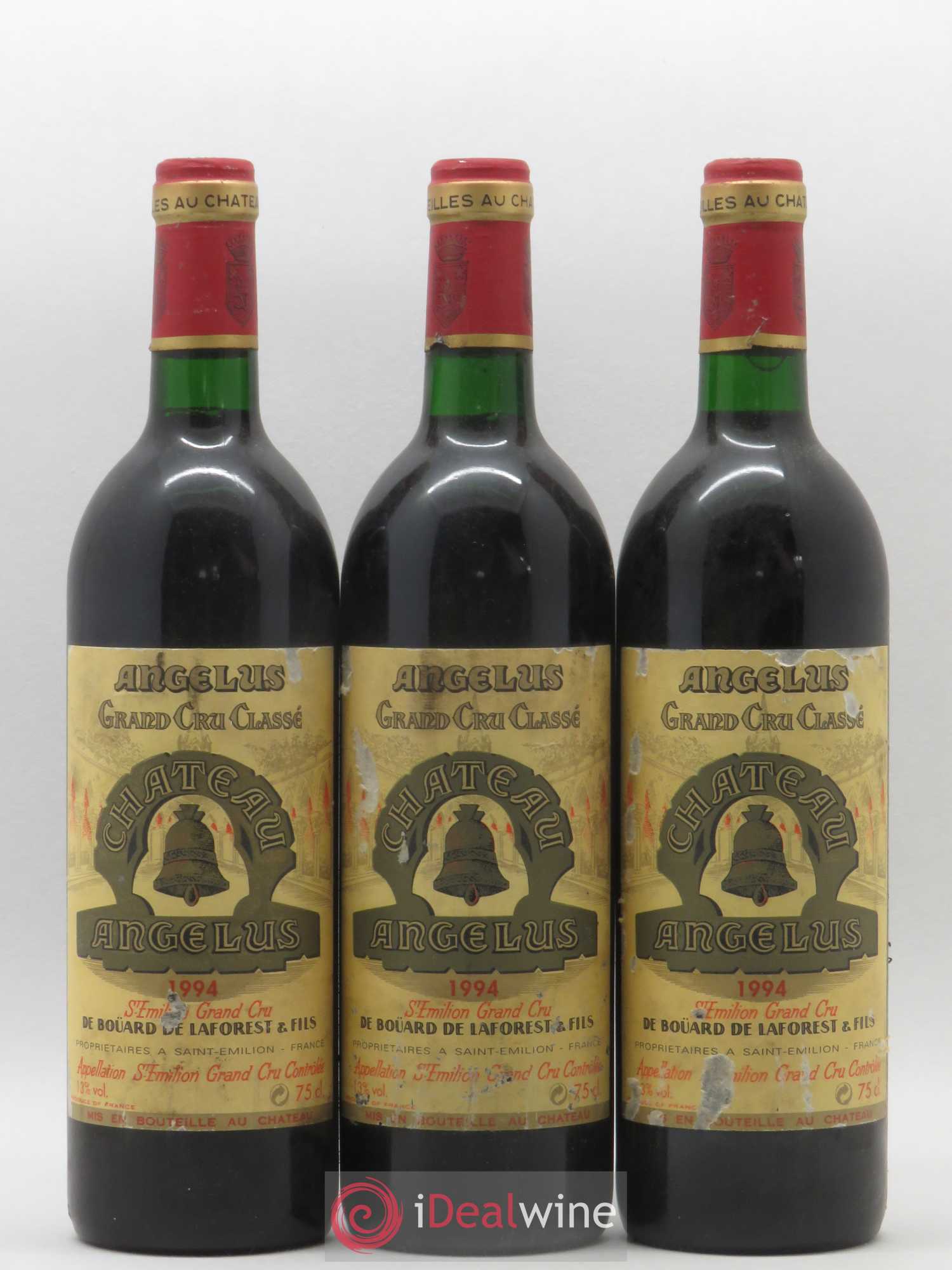 Château Angélus 1er Grand Cru Classé A 1994 - Lot de 3 bouteilles - 0