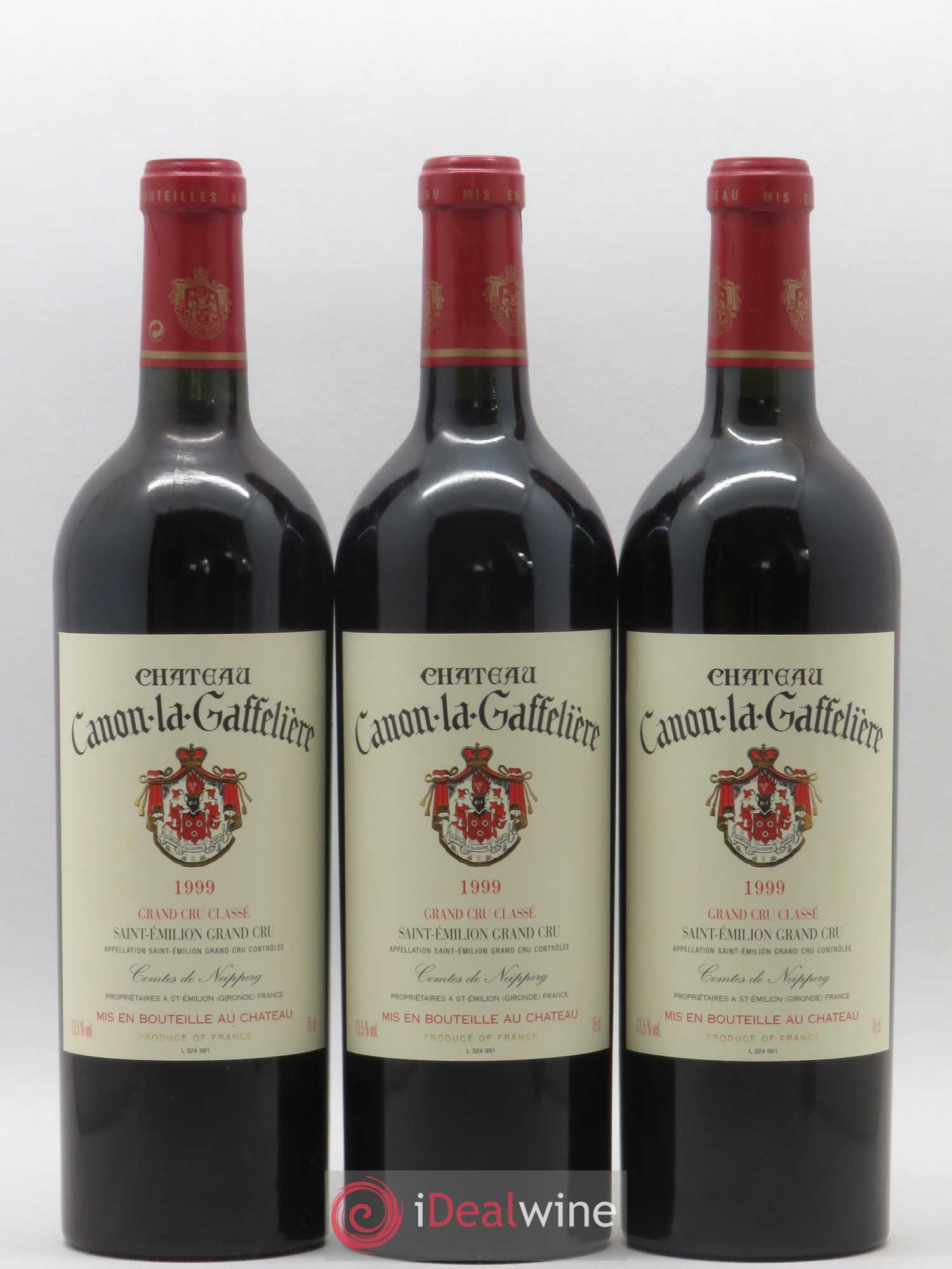 Château Canon la Gaffelière 1er Grand Cru Classé B 1999 - Lot de 3 bouteilles - 0