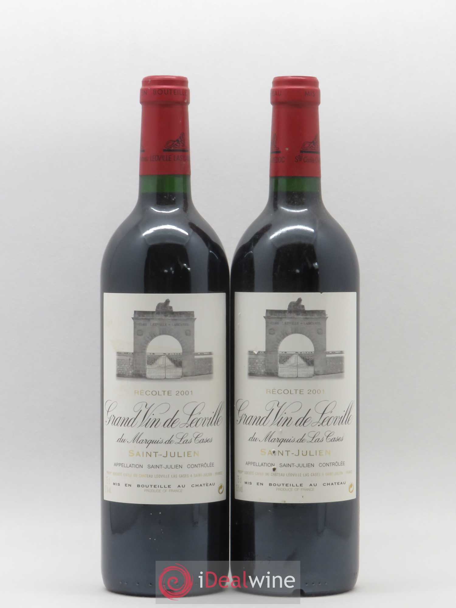 Château Léoville Las Cases 2ème Grand Cru Classé 2001 - Lot de 2 bouteilles - 0