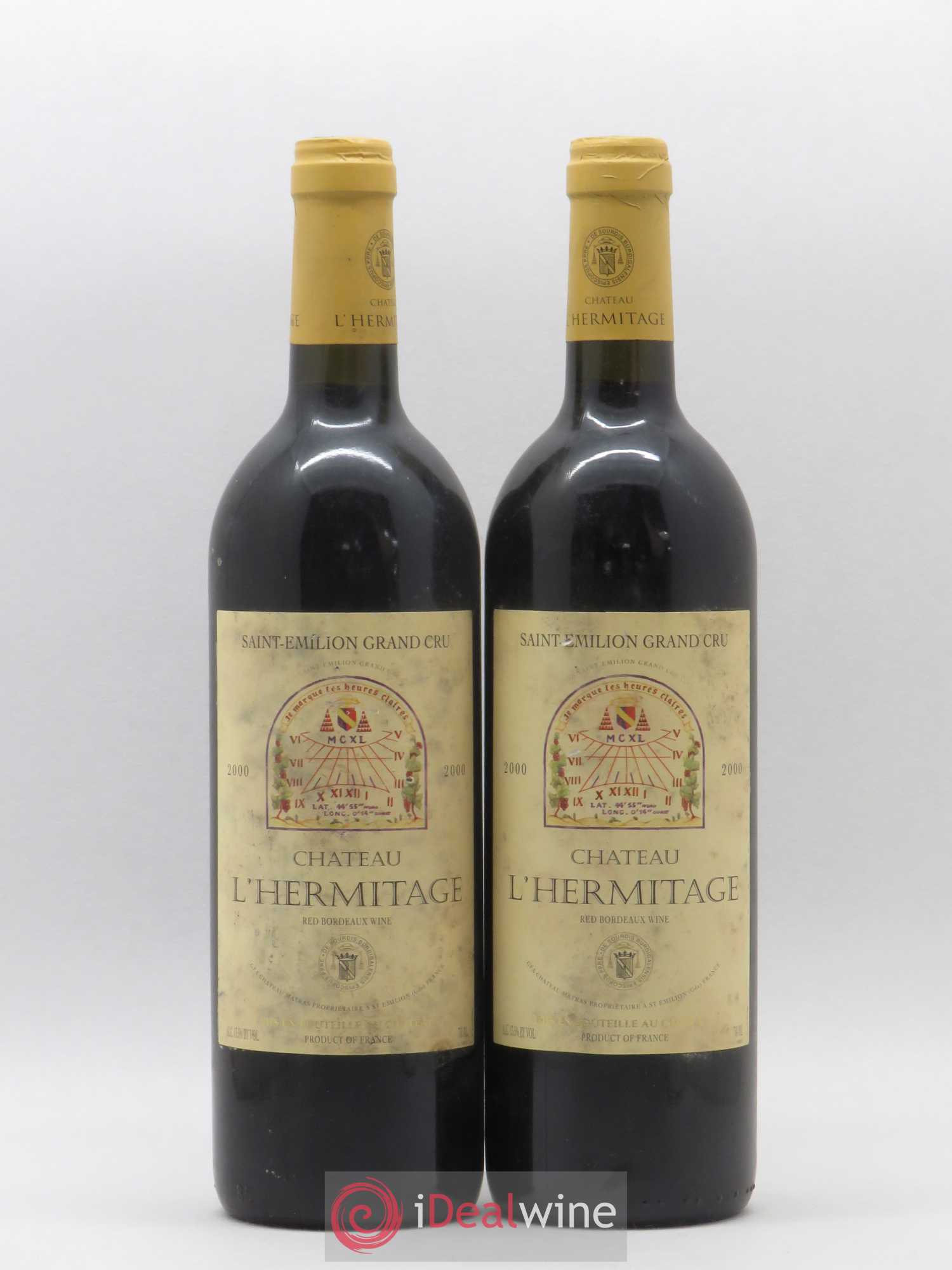 Château l' Hermitage 2000 - Lot de 2 bouteilles - 0