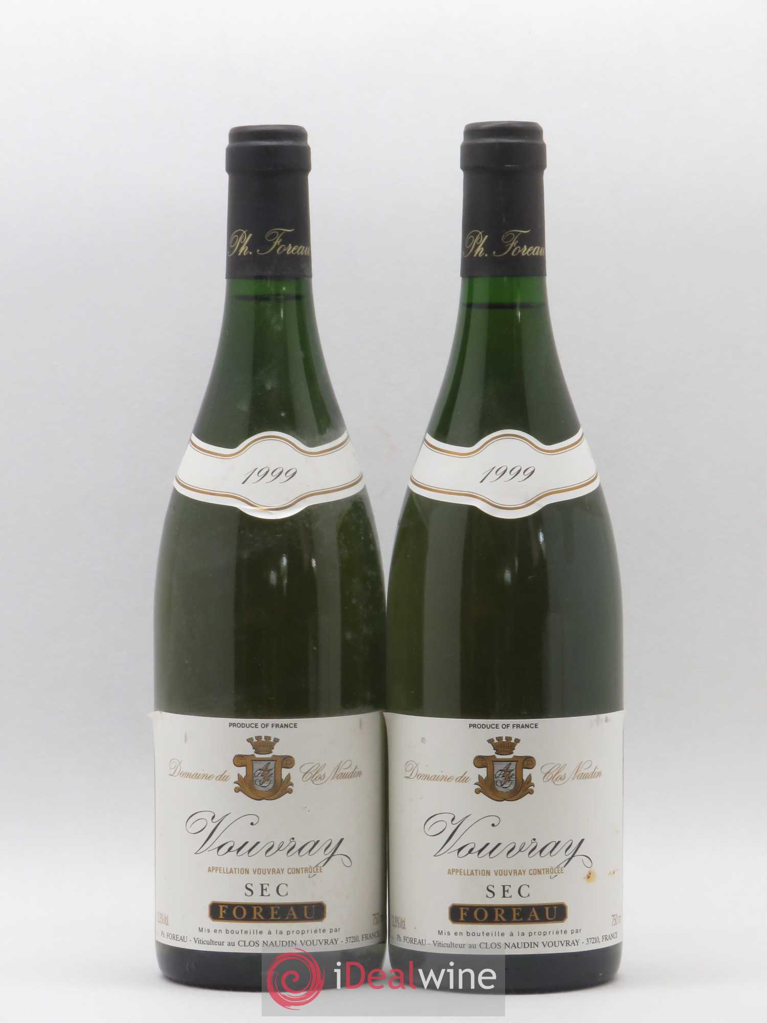 Vouvray Sec Clos Naudin - Philippe Foreau 1999 - Lot de 2 bouteilles - 0