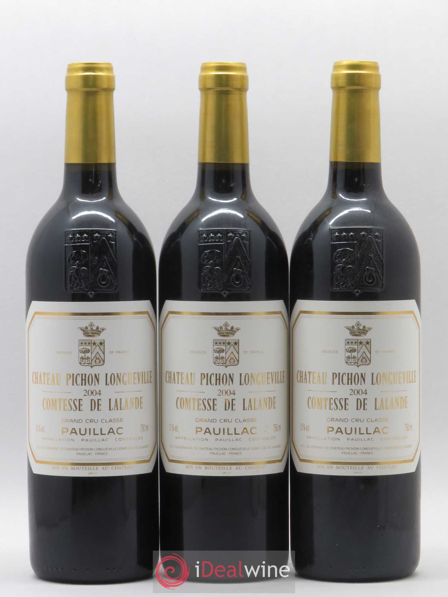 Château Pichon Longueville Comtesse de Lalande 2ème Grand Cru Classé 2004 - Lot de 3 bouteilles - 0