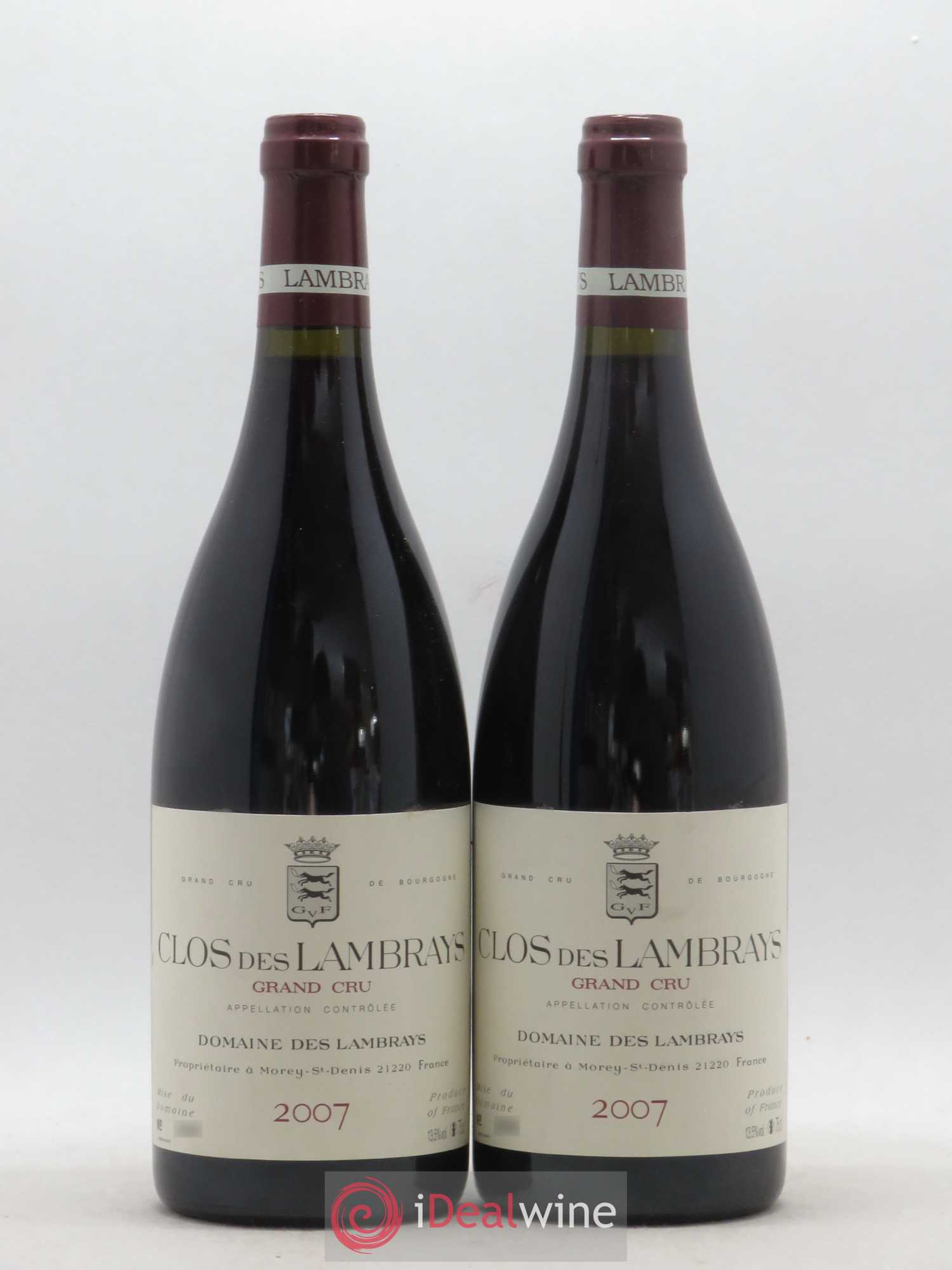 Clos des Lambrays Grand Cru Domaine des Lambrays 2007 - Lot de 2 bouteilles - 0
