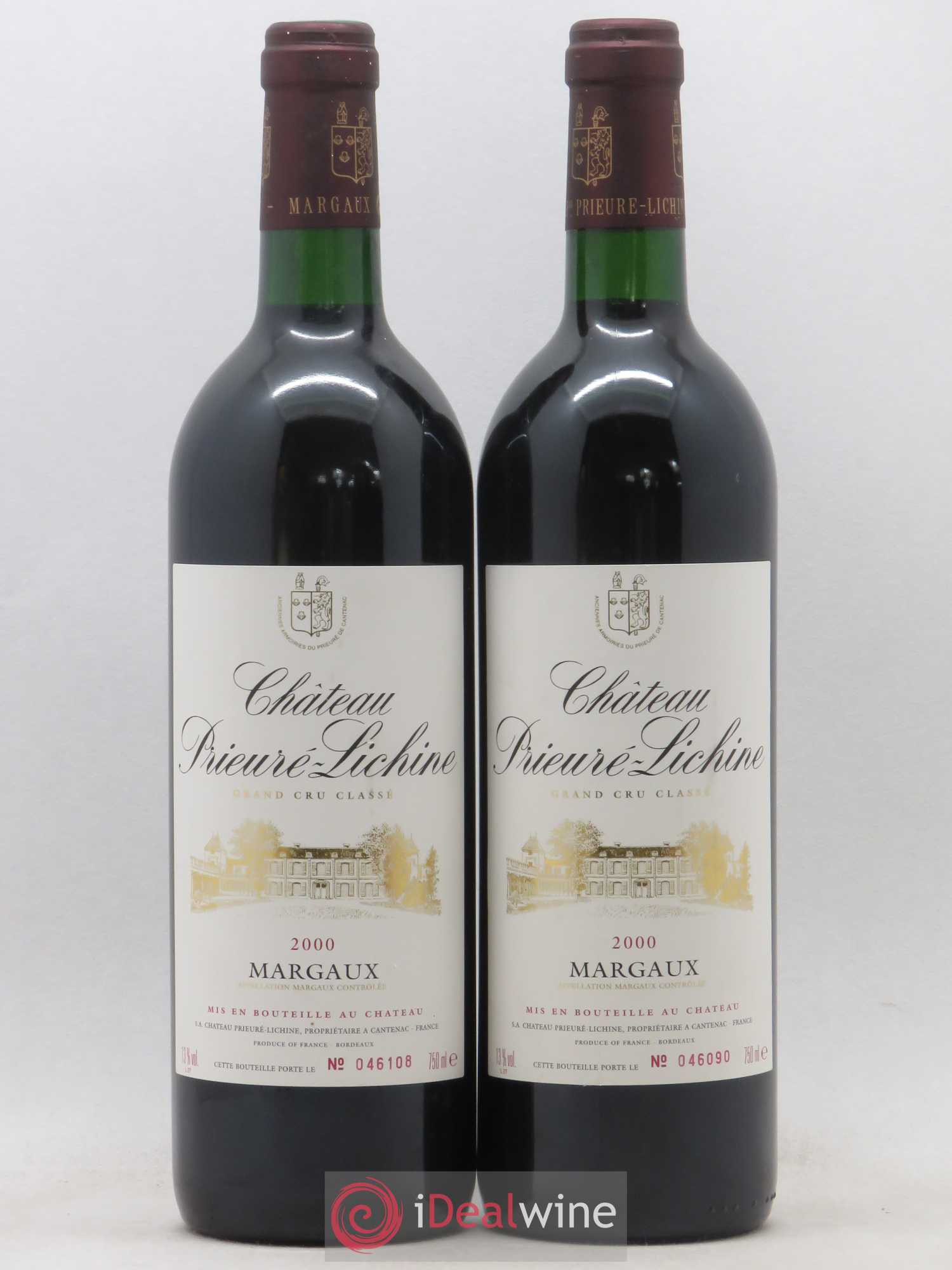Château Prieuré Lichine 4ème Grand Cru Classé 2000 - Lot de 2 bouteilles - 0