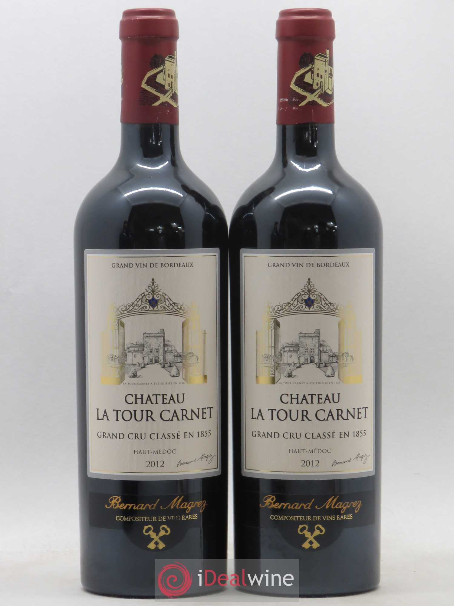 Château la Tour Carnet 4ème Grand Cru Classé 2012 - Lot de 2 bouteilles - 0