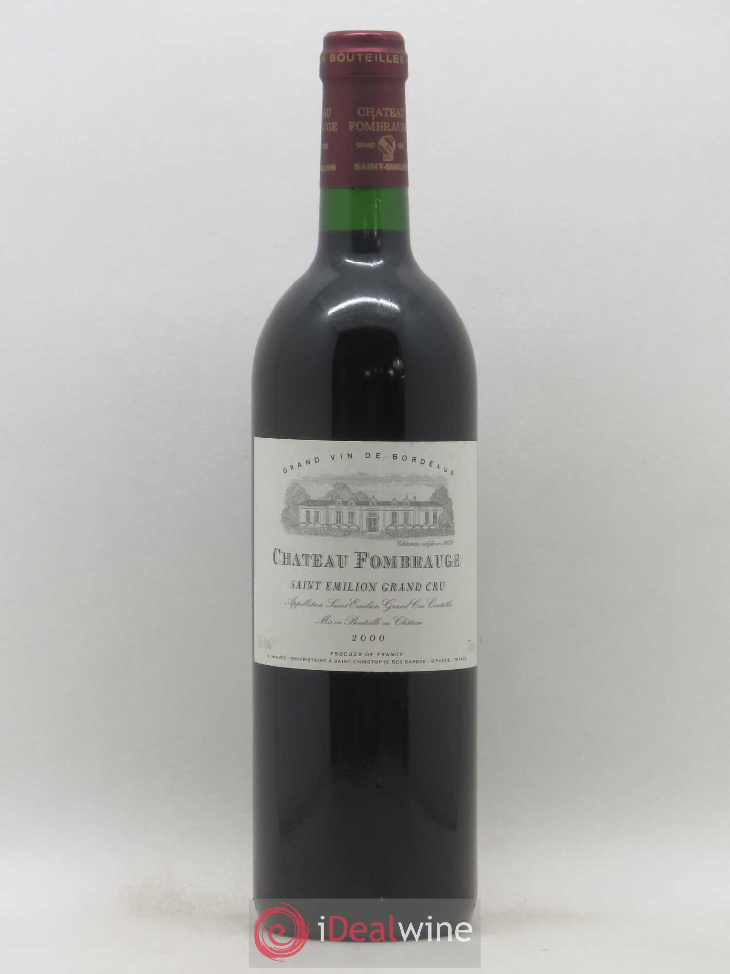 Château Fombrauge Grand Cru Classé 2000 - Lot de 1 bouteille - 0