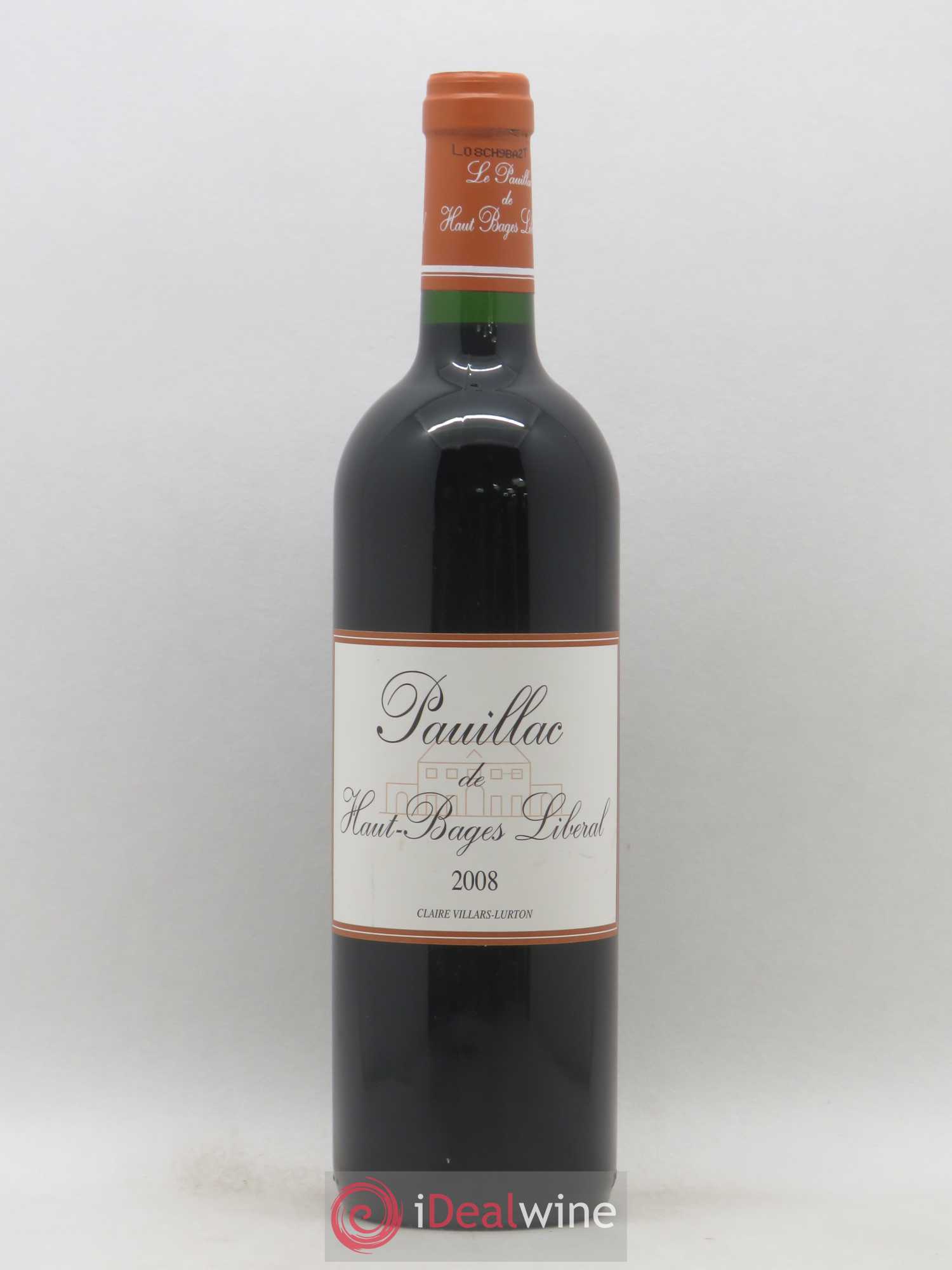 Pauillac de Haut-Bages Libéral 2008 - Posten von 1 Flasche - 0