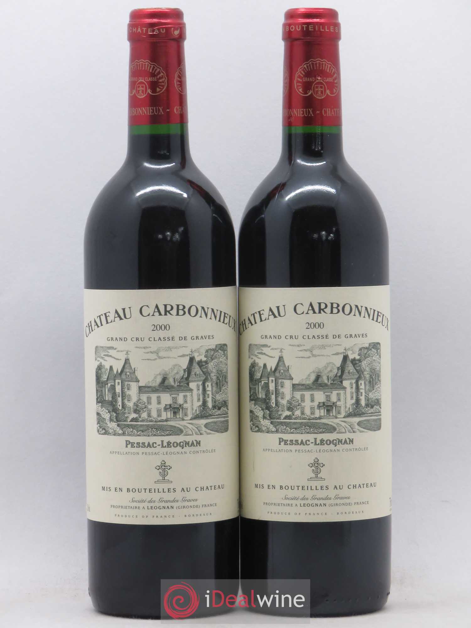Château Carbonnieux Cru Classé de Graves 2000 - Lot de 2 bouteilles - 0