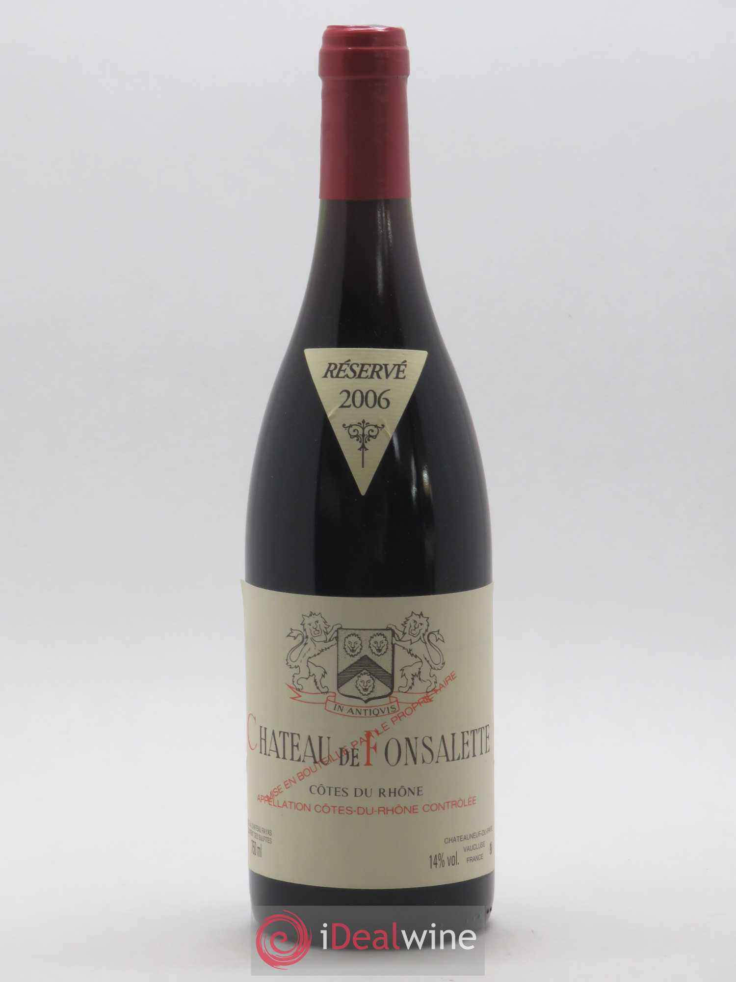 Côtes-du-Rhône Château de Fonsalette Emmanuel Reynaud 2006 - Lot de 1 bouteille - 0