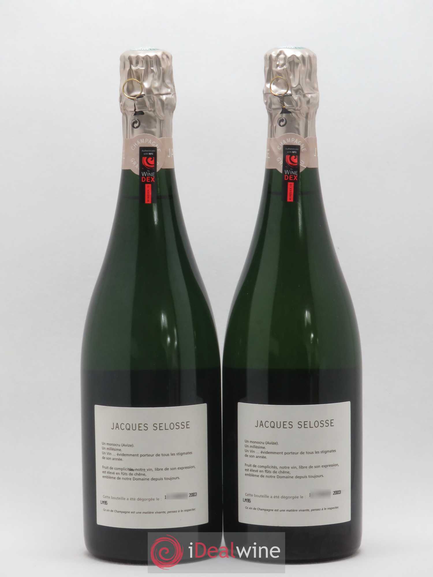 Grand Cru Blanc de Blancs Brut Jacques Selosse 1995 - Lot de 2 bouteilles - 1