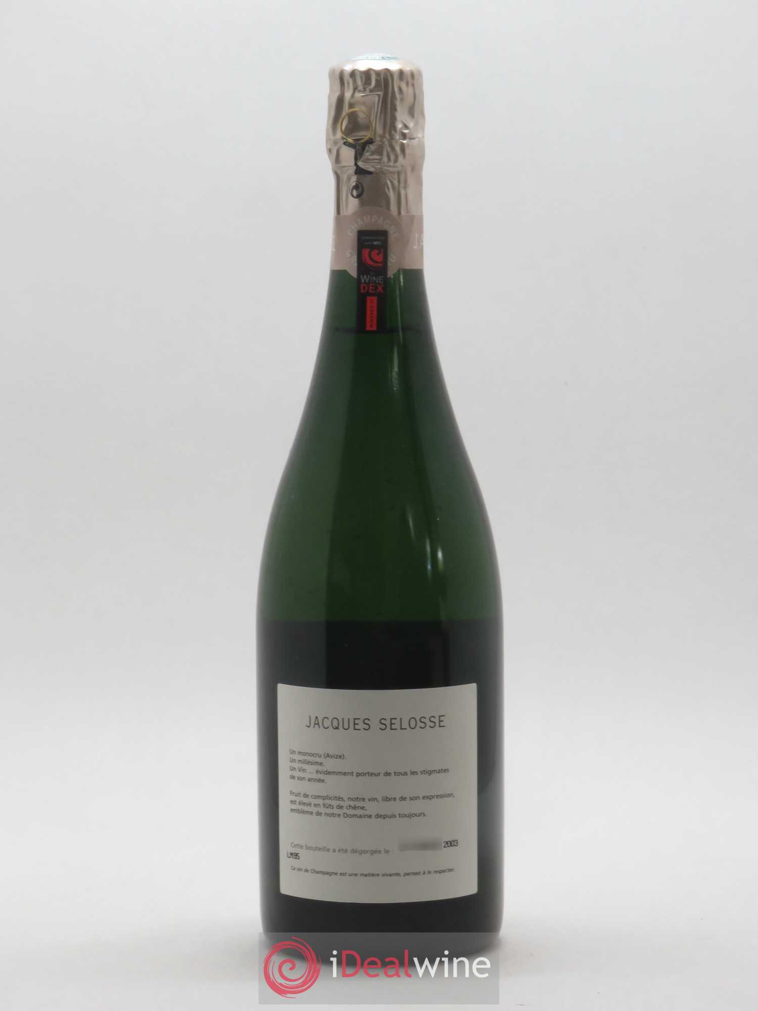 Grand Cru Blanc de Blancs Brut Jacques Selosse 1995 - Lot de 1 bouteille - 1