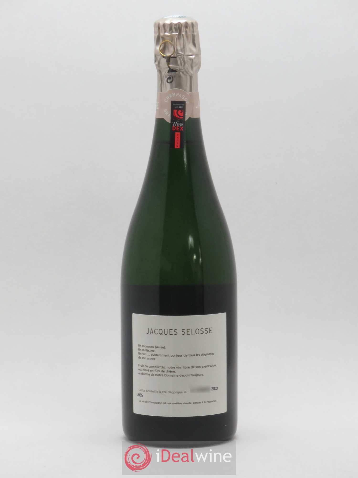 Grand Cru Blanc de Blancs Brut Jacques Selosse 1995 - Lot de 1 bouteille - 1