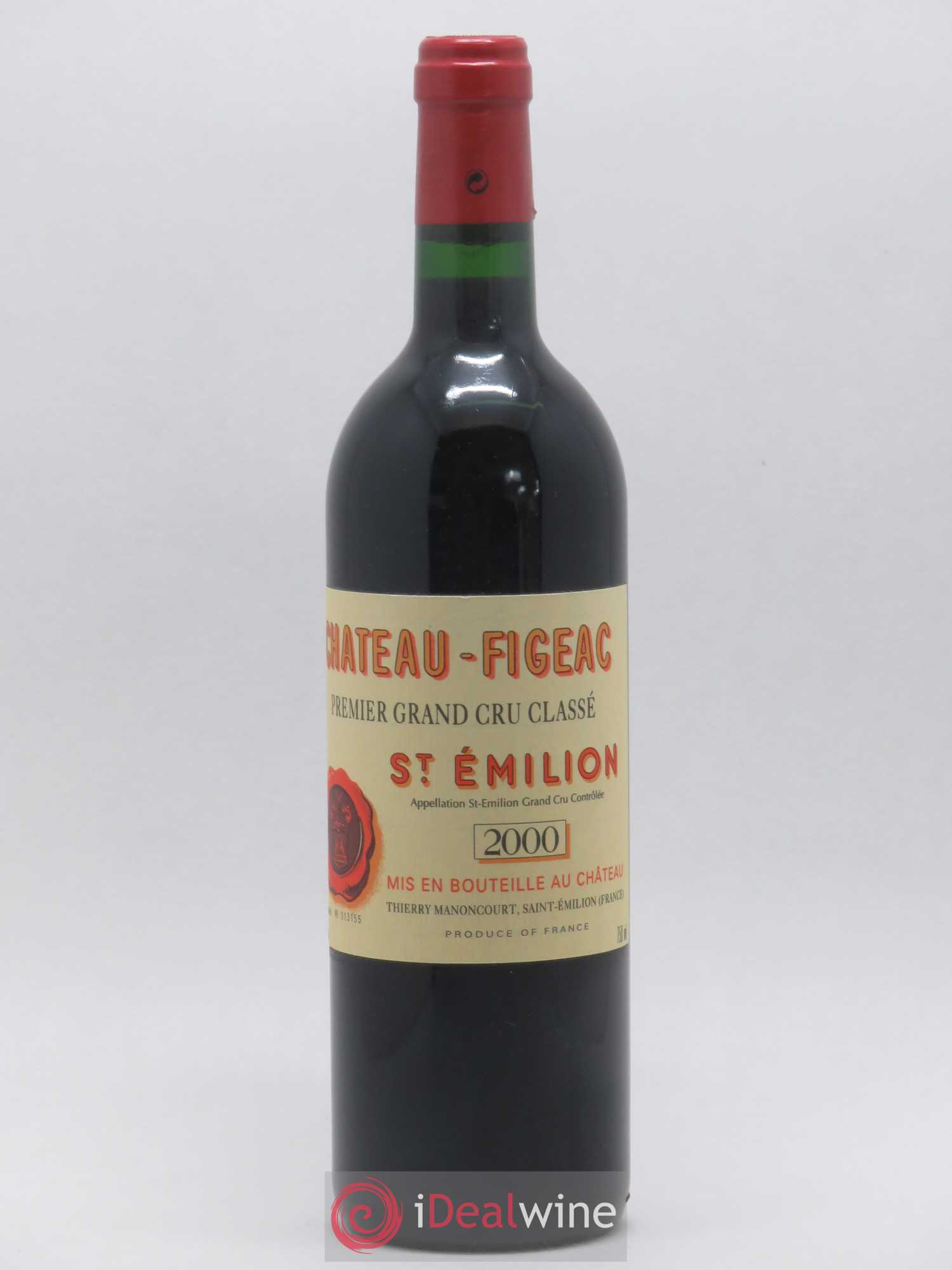 Château Figeac 1er Grand Cru Classé A 2000 - Lot de 1 bouteille - 0