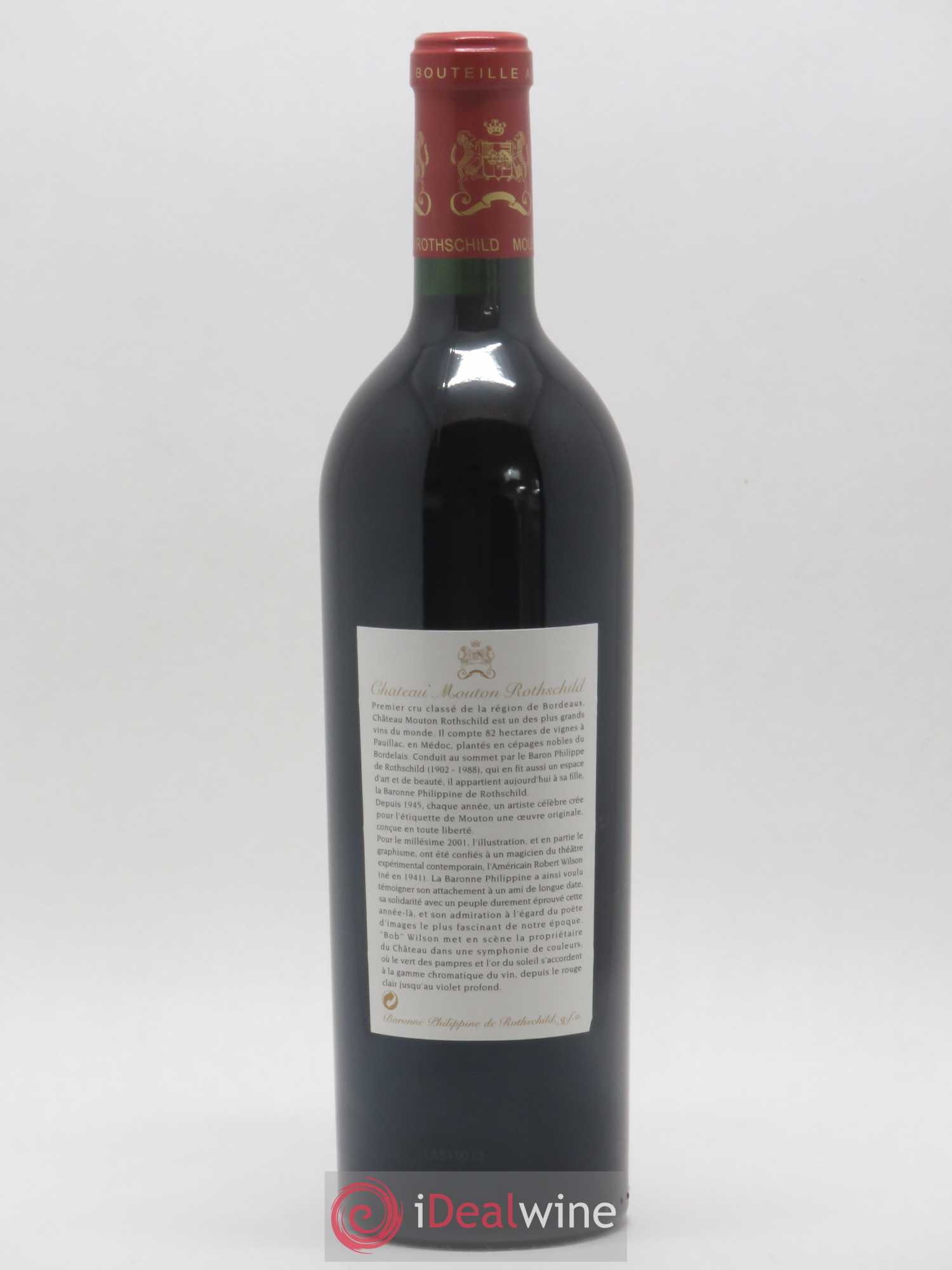 Château Mouton Rothschild 1er Grand Cru Classé 2001 - Lot de 1 bouteille - 1