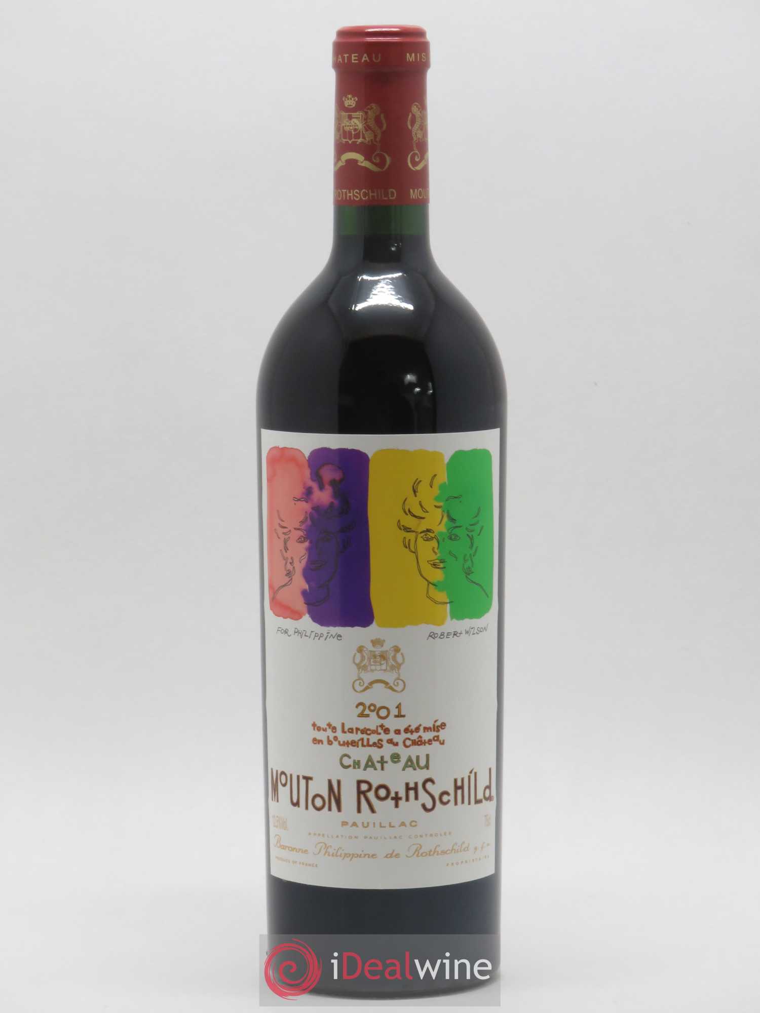 Château Mouton Rothschild 1er Grand Cru Classé 2001 - Lot de 1 bouteille - 0