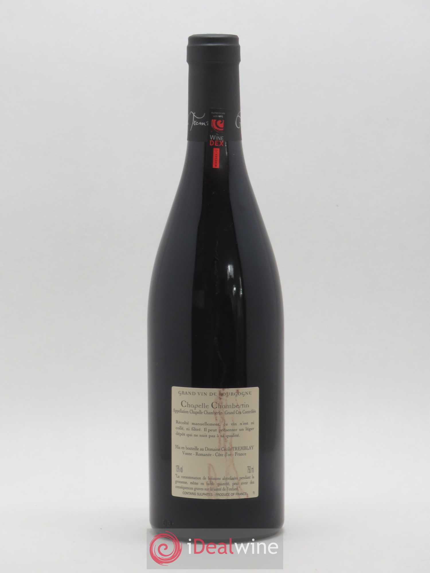 Chapelle-Chambertin Grand Cru Cécile Tremblay 2017 - Lot de 1 bouteille - 1