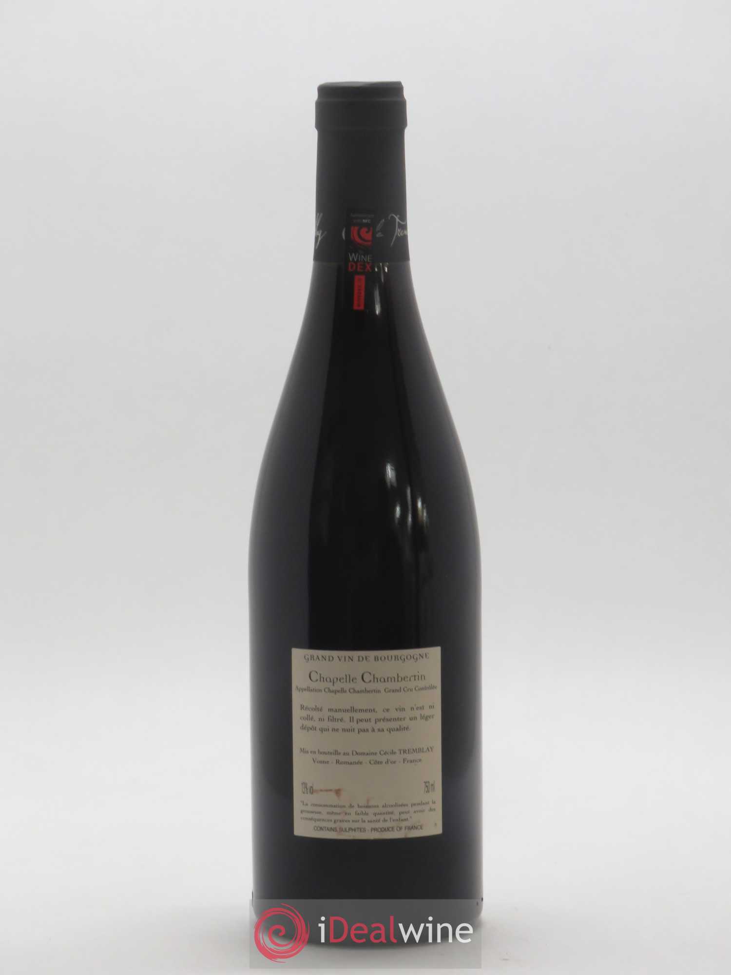 Chapelle-Chambertin Grand Cru Cécile Tremblay 2012 - Lot de 1 bouteille - 1