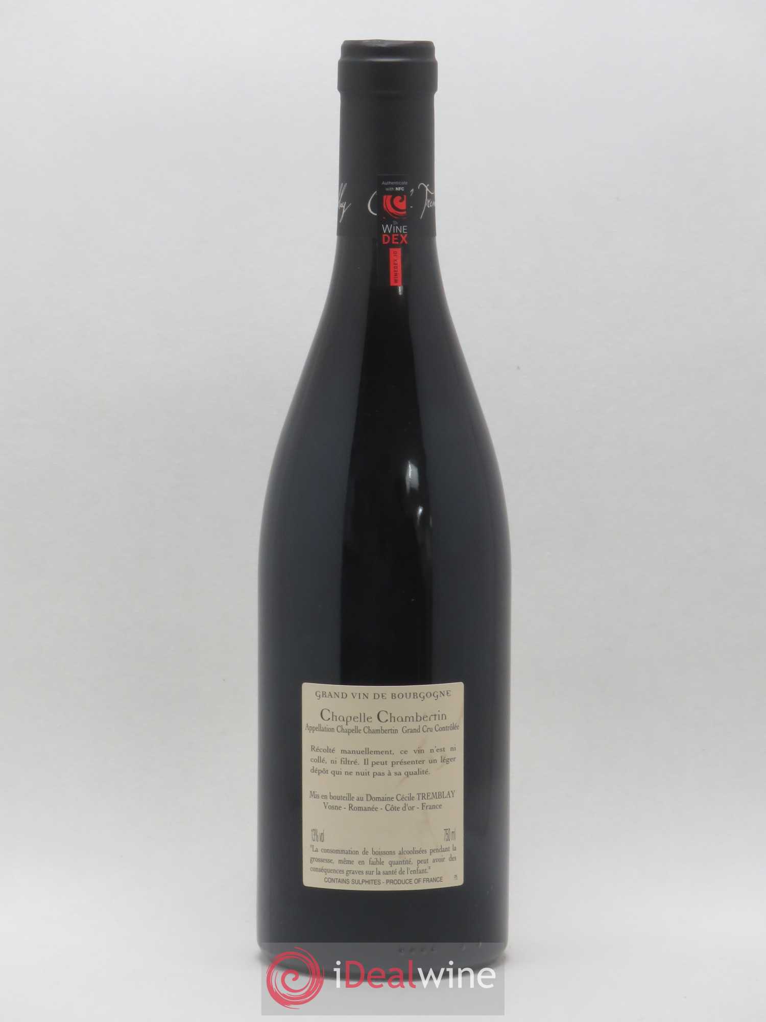 Chapelle-Chambertin Grand Cru Cécile Tremblay 2016 - Lot de 1 bouteille - 1