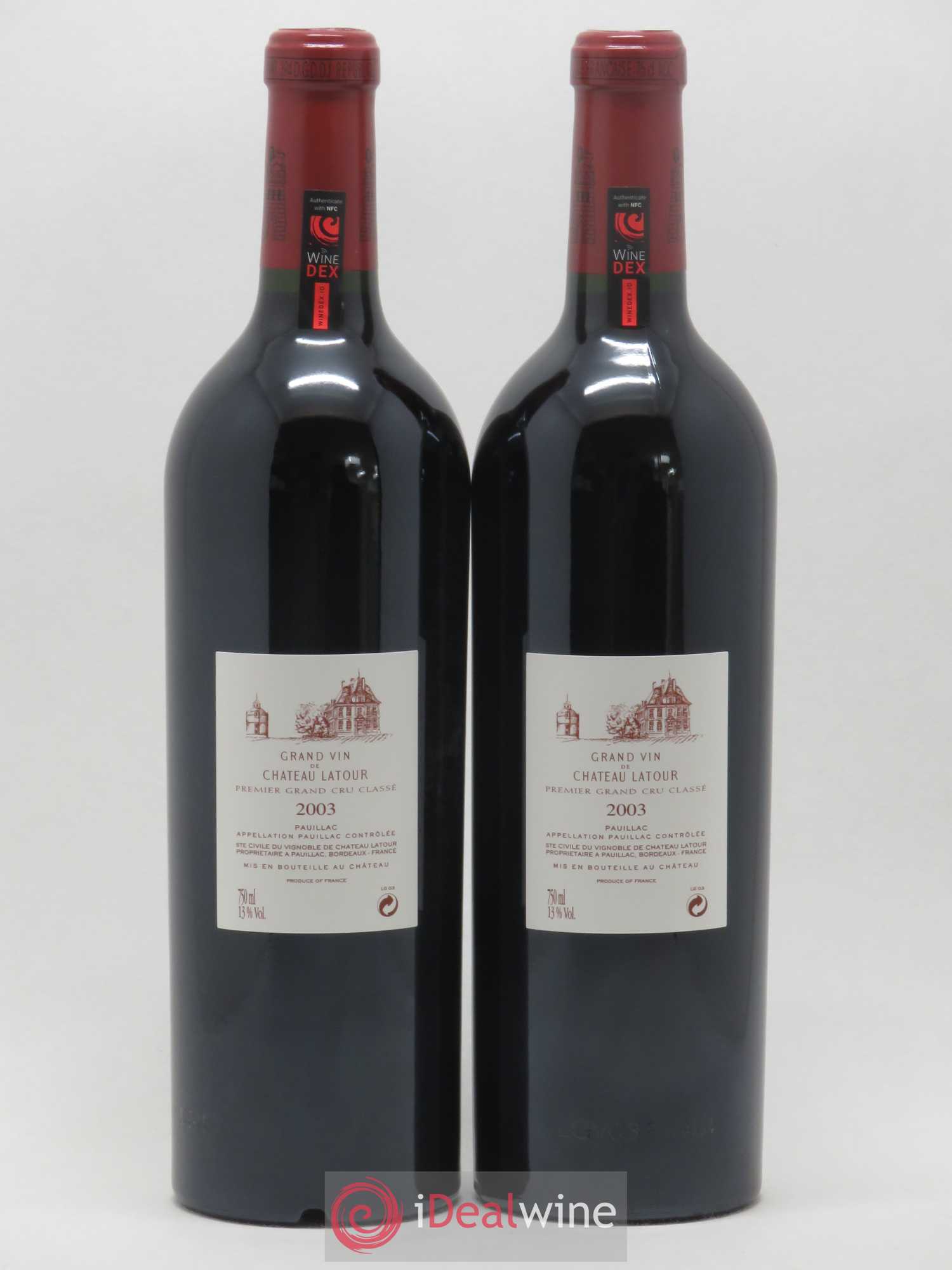 Château Latour 1er Grand Cru Classé 2003 - Lot de 2 bouteilles - 1