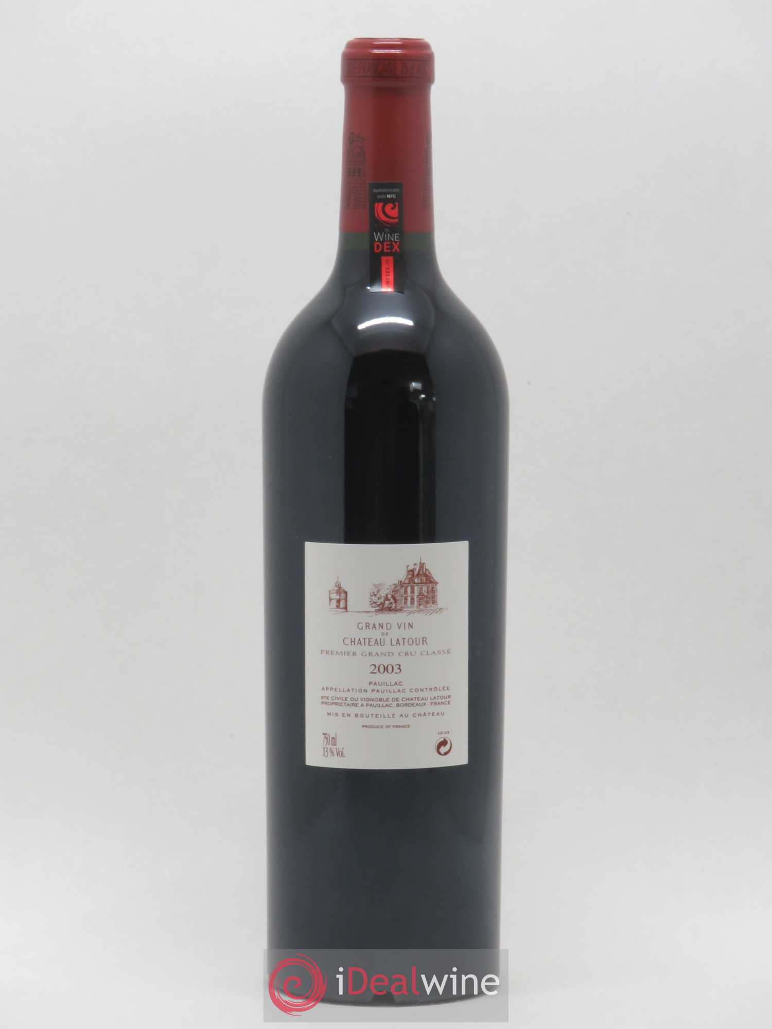 Château Latour 1er Grand Cru Classé 2003 - Lot de 1 bouteille - 1