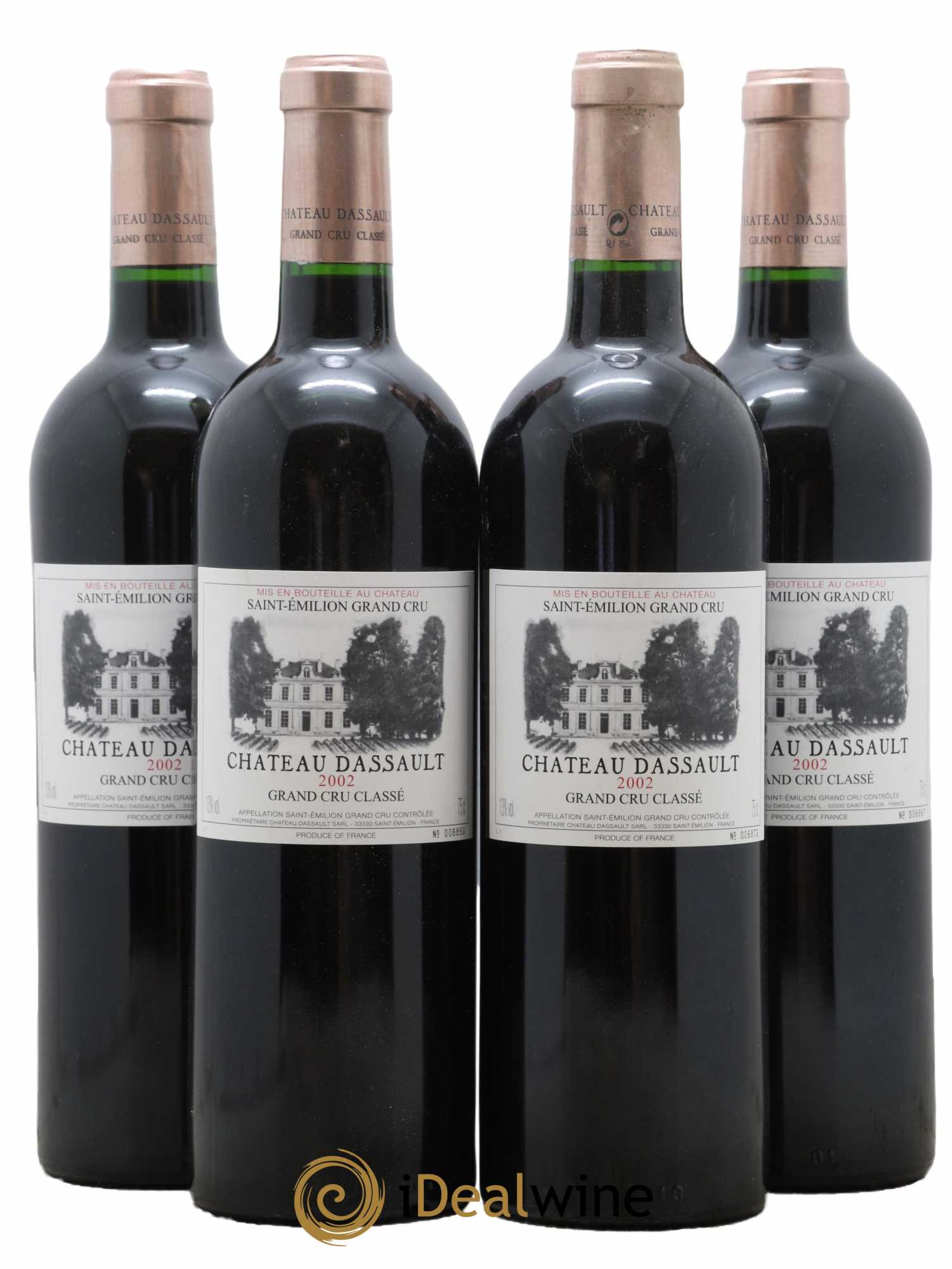 Château Dassault Grand Cru Classé 2002 - Lot de 4 bouteilles - 0