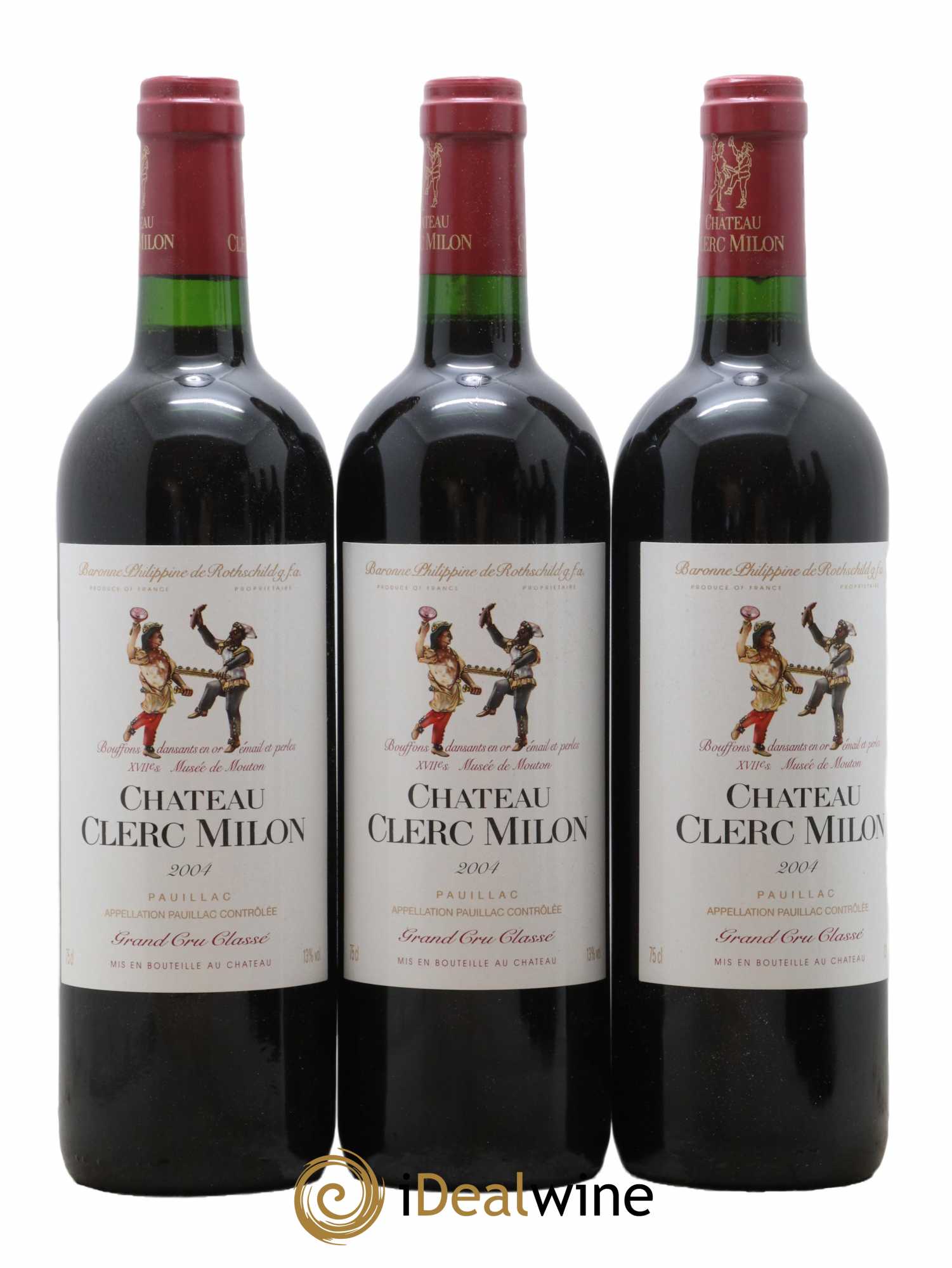 Château Clerc Milon 5ème Grand Cru Classé 2004 - Lot de 6 bouteilles - 1
