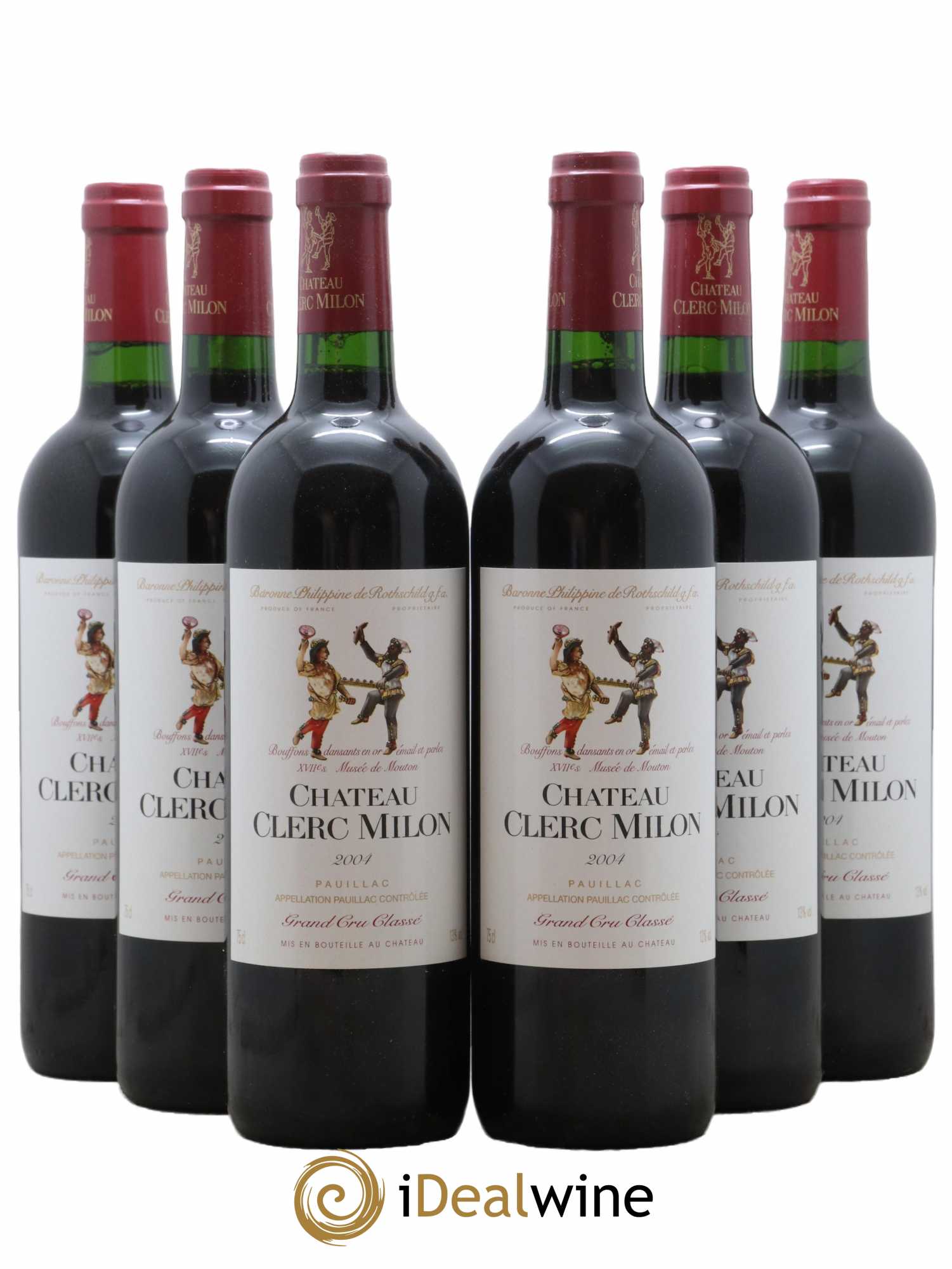 Château Clerc Milon 5ème Grand Cru Classé 2004 - Lot de 6 bouteilles - 0