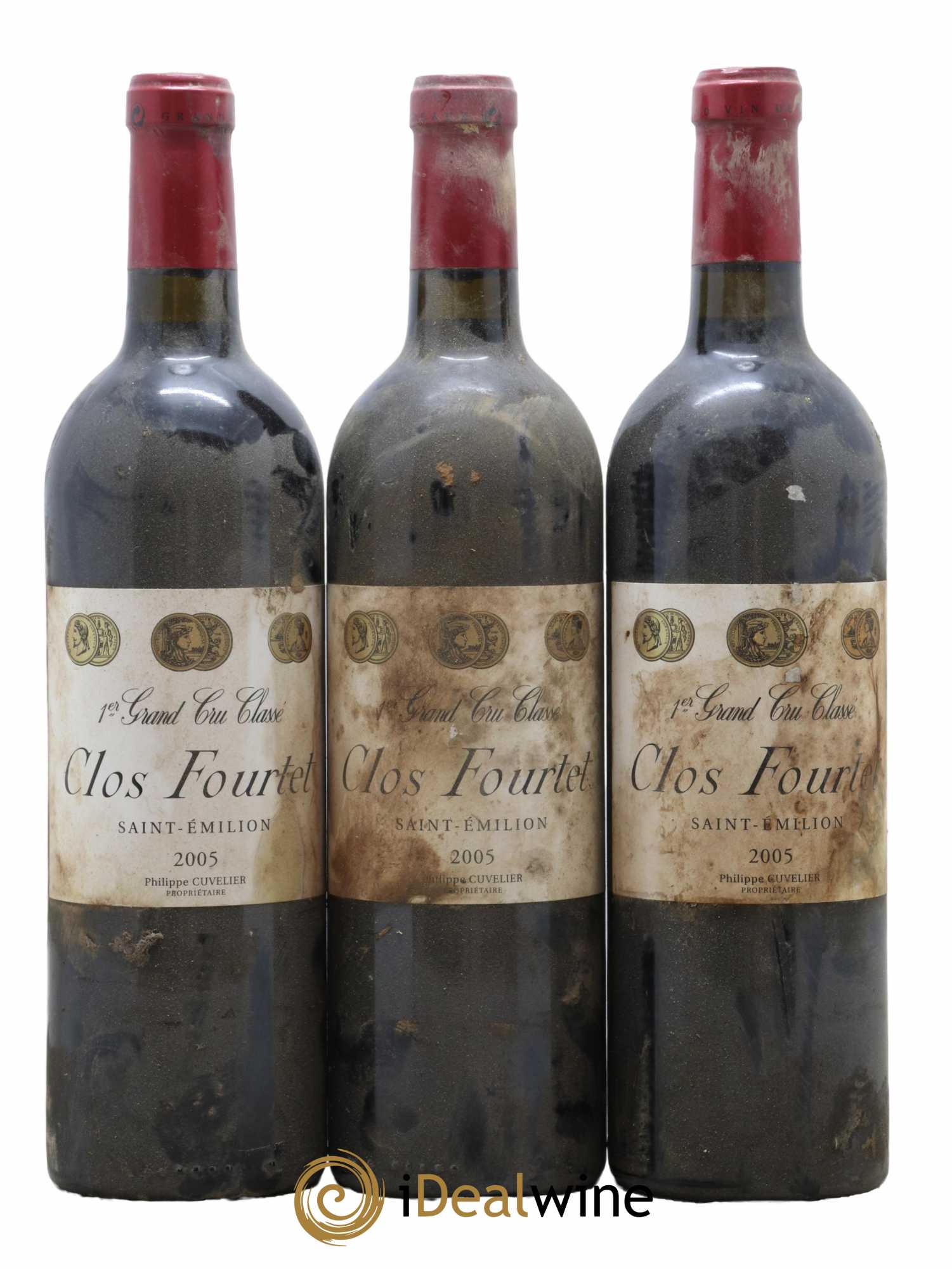 Clos Fourtet 1er Grand Cru Classé B 2005 - Lot de 3 bouteilles - 0