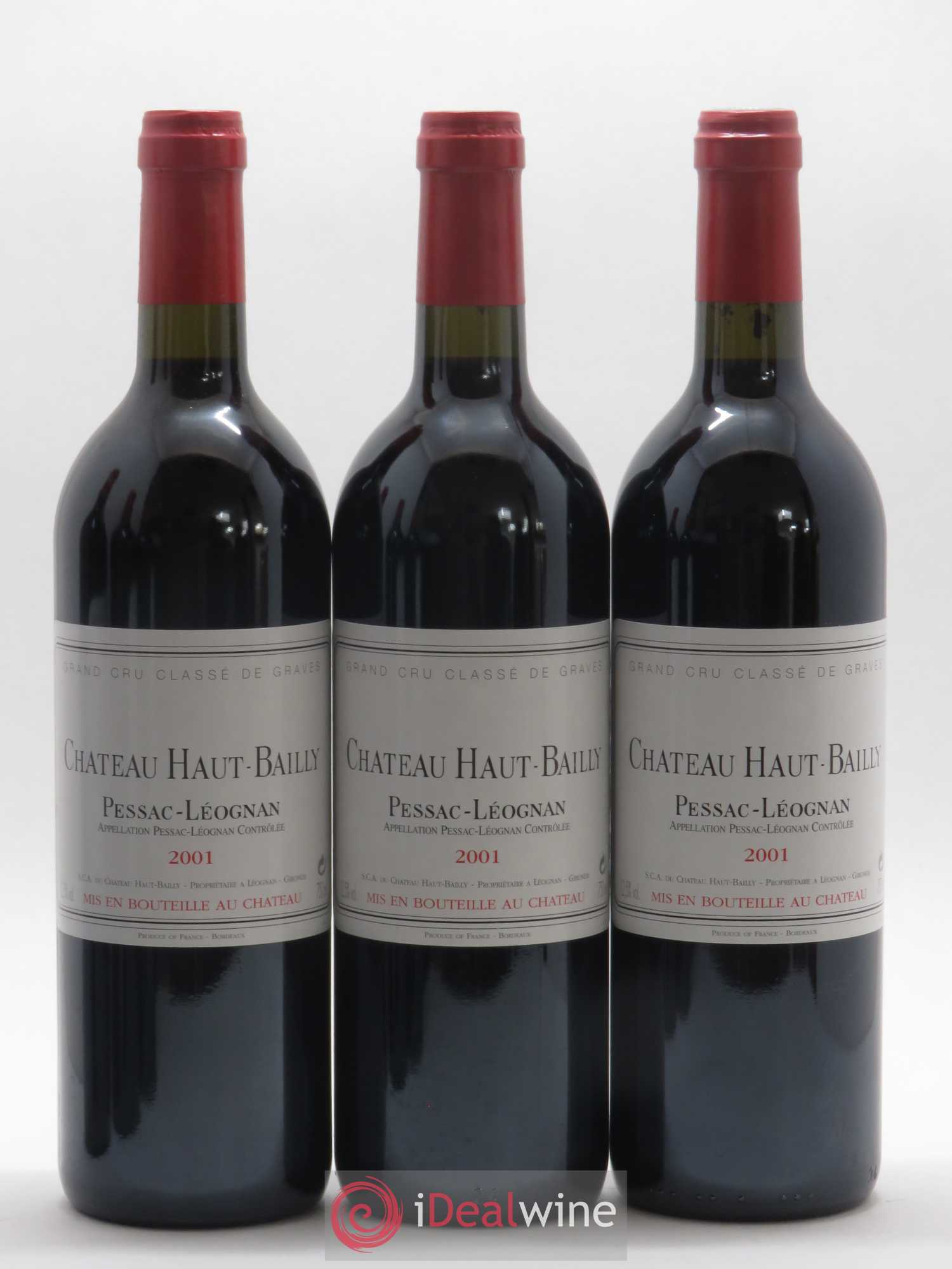 Château Haut-Bailly Cru Classé de Graves 2001 - Lot de 12 bouteilles - 1