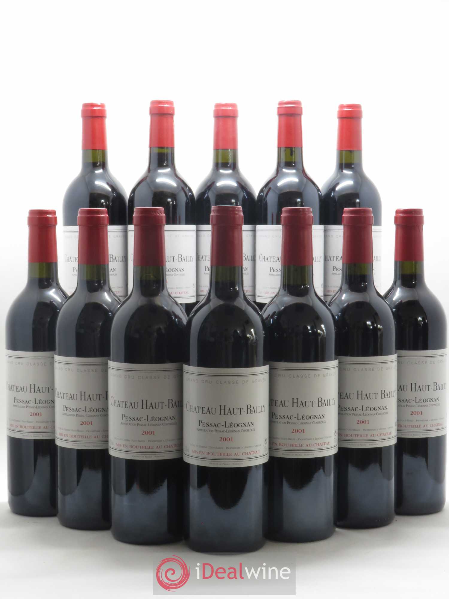 Château Haut-Bailly Cru Classé de Graves 2001 - Lot de 12 bouteilles - 0