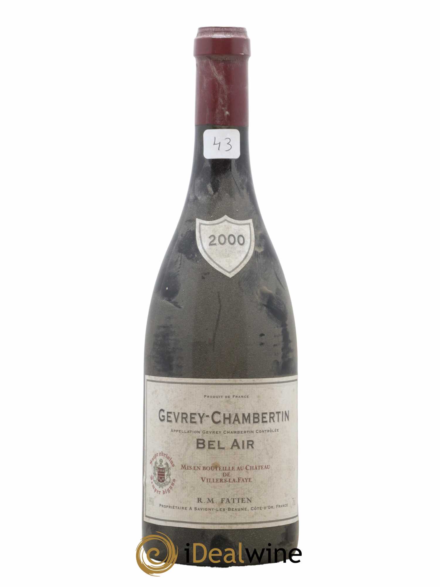Gevrey-Chambertin Bel Air Château De Villers La Faye 2000 - Lot de 1 bouteille - 0
