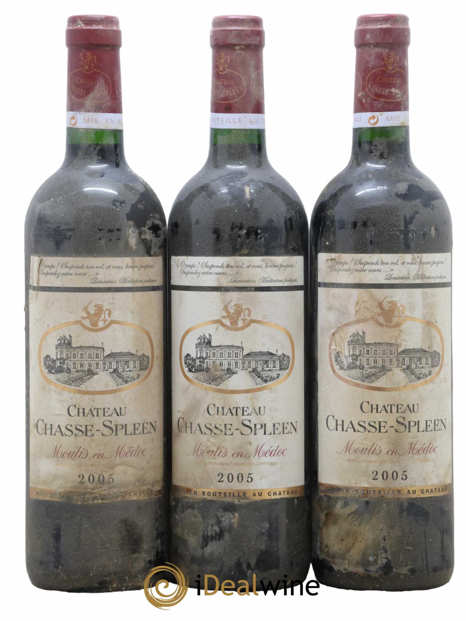 Château Chasse Spleen 2005 - Lot de 3 bouteilles - 0