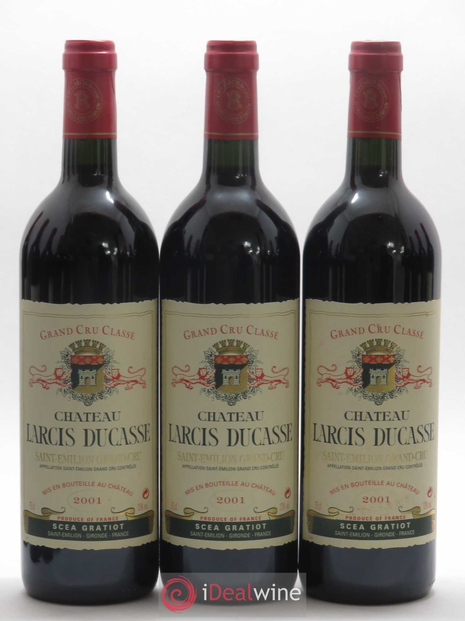 Château Larcis Ducasse 1er Grand Cru Classé B 2001 - Lot de 12 bouteilles - 1