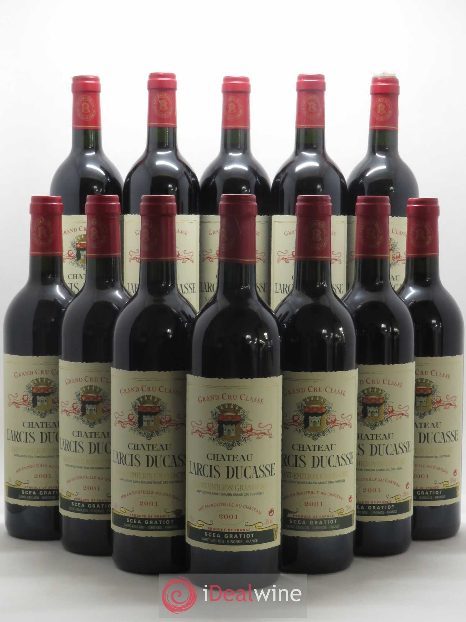 Château Larcis Ducasse 1er Grand Cru Classé B 2001 - Lot de 12 bouteilles - 0