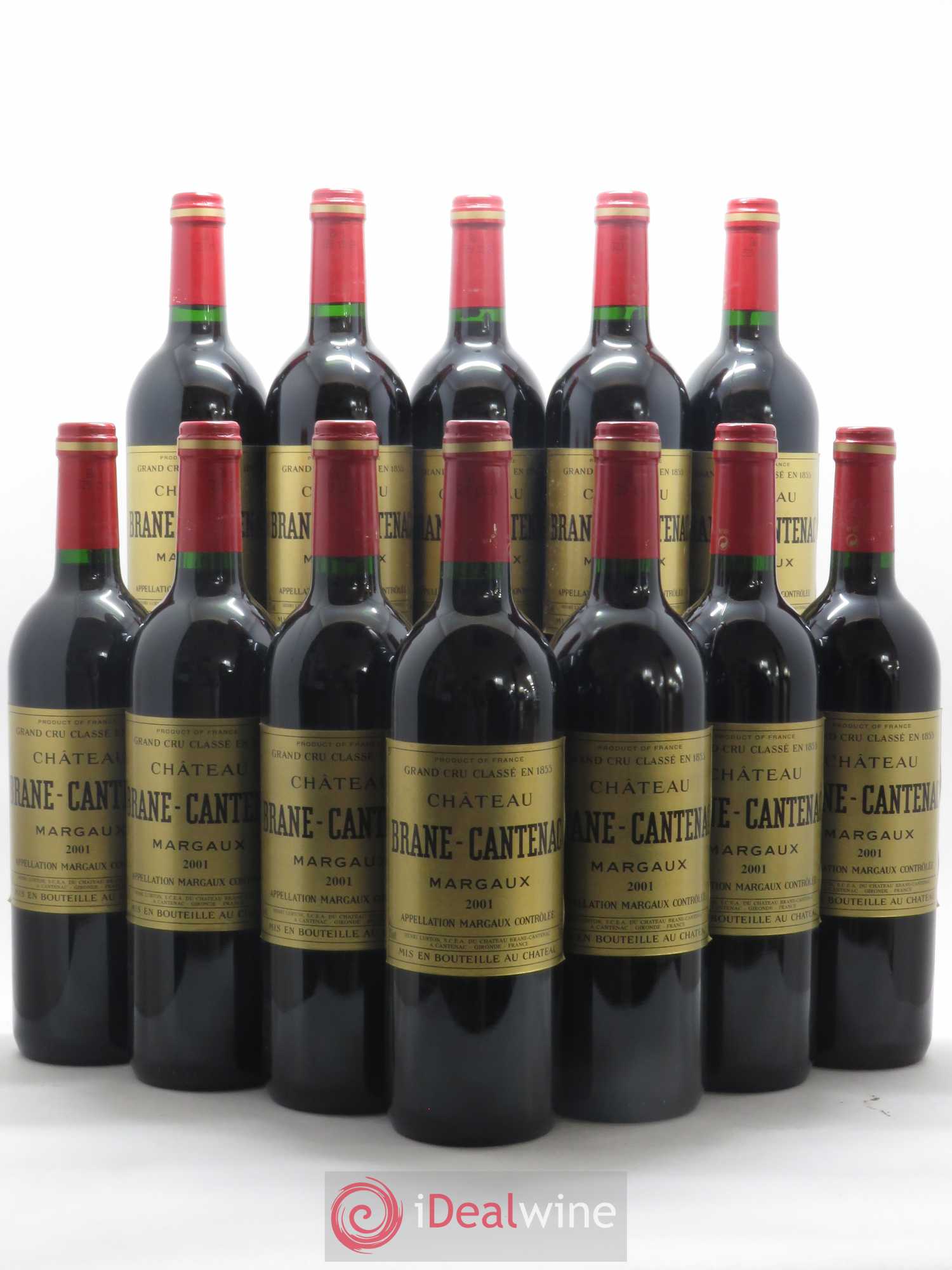 Château Brane Cantenac 2ème Grand Cru Classé 2001 - Lot de 12 bouteilles - 0