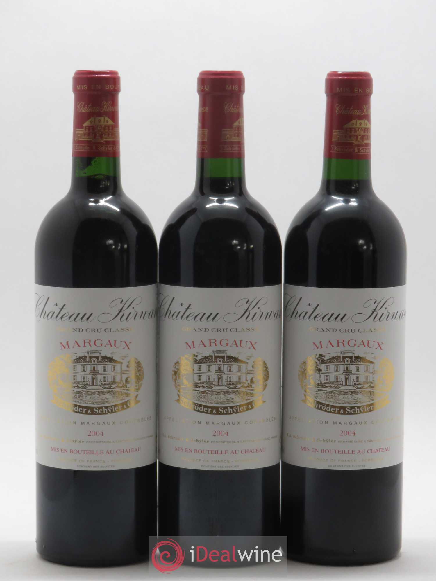 Château Kirwan 3ème Grand Cru Classé 2004 - Lot de 3 bouteilles - 0