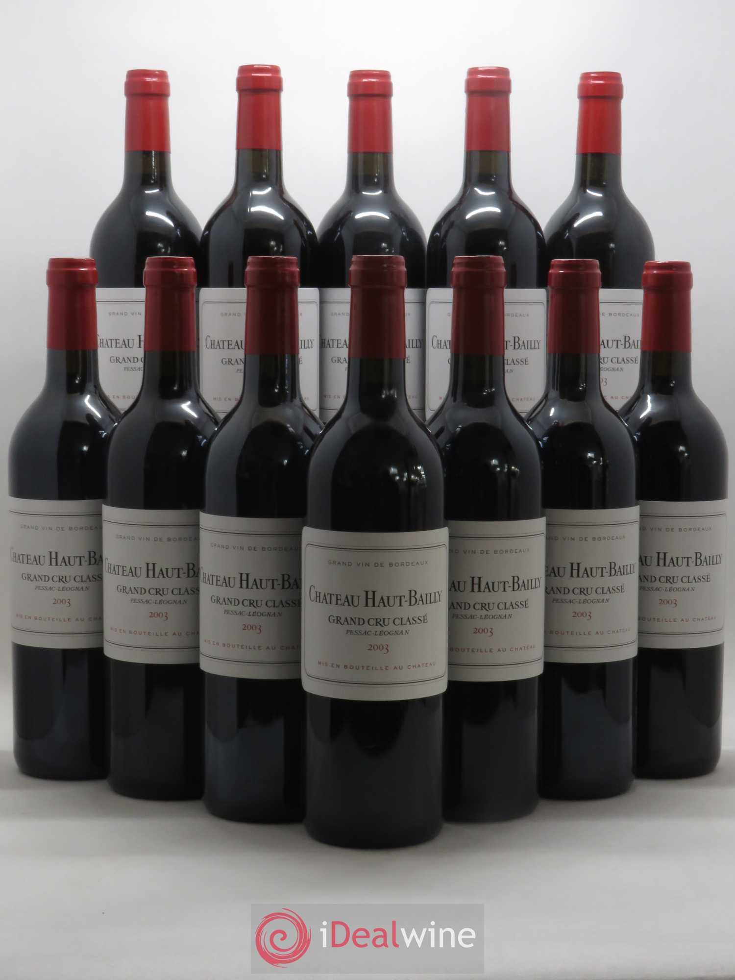 Château Haut-Bailly Cru Classé de Graves 2003 - Lot de 12 bouteilles - 0