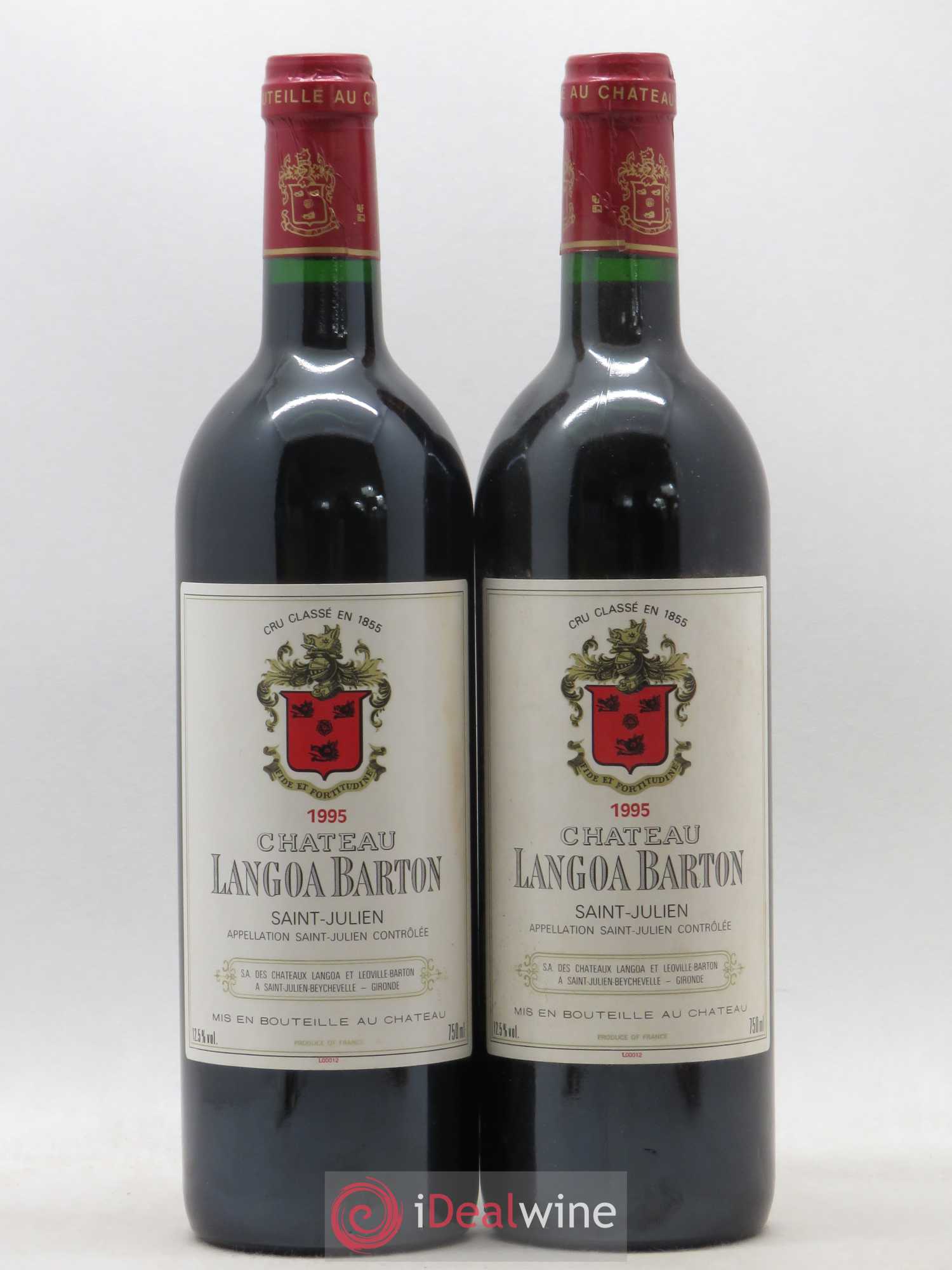 Château Langoa Barton 3ème Grand Cru Classé 1995 - Lot de 2 bouteilles - 0