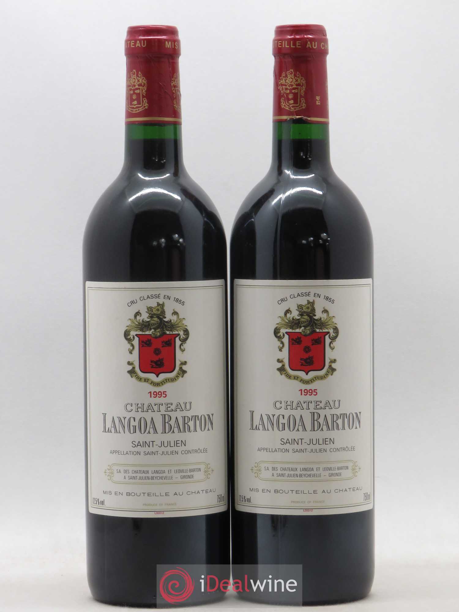 Château Langoa Barton 3ème Grand Cru Classé 1995 - Lot de 2 bouteilles - 0