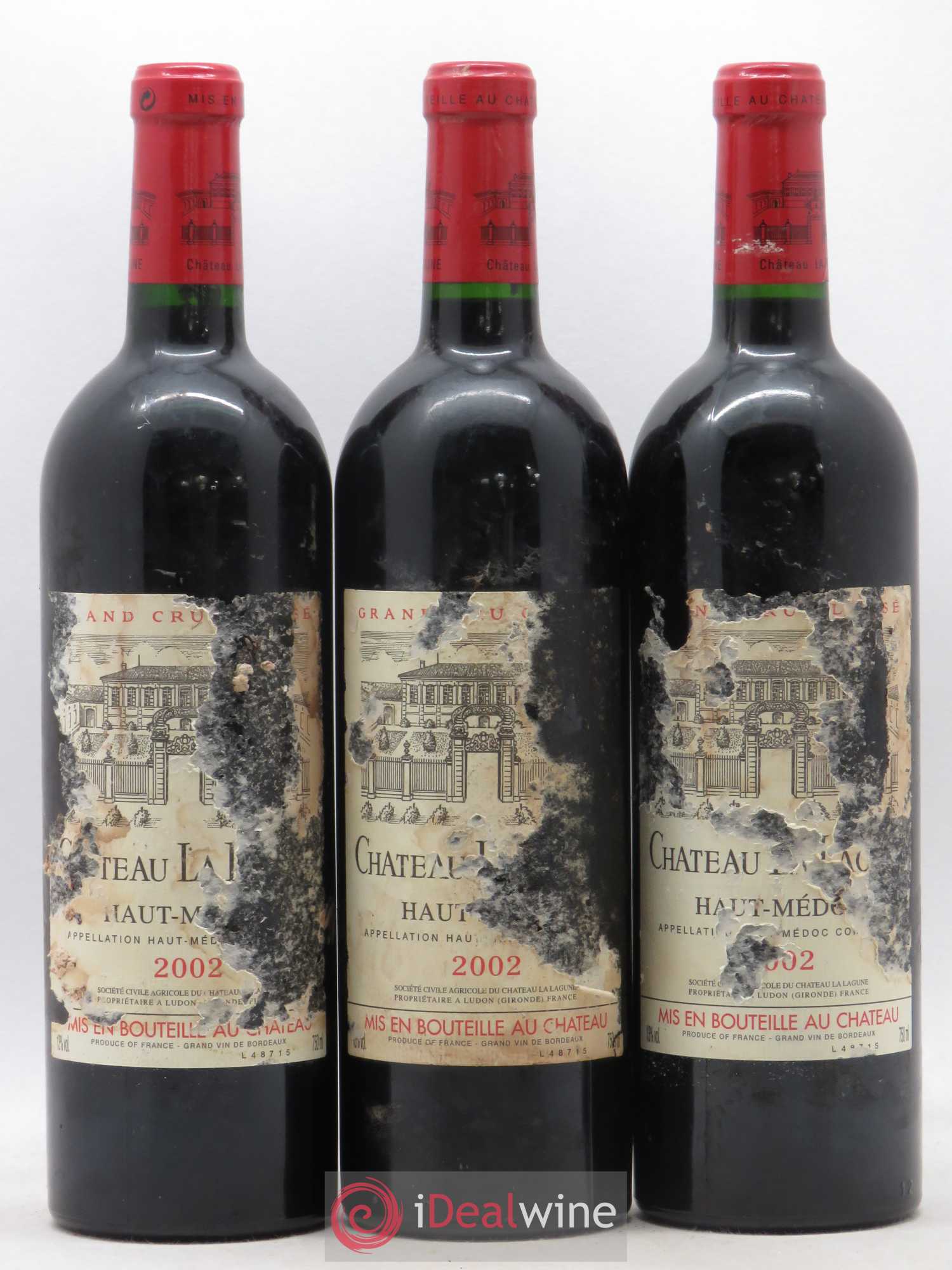 Château la Lagune 3ème Grand Cru Classé 2002 - Lot de 3 bouteilles - 0