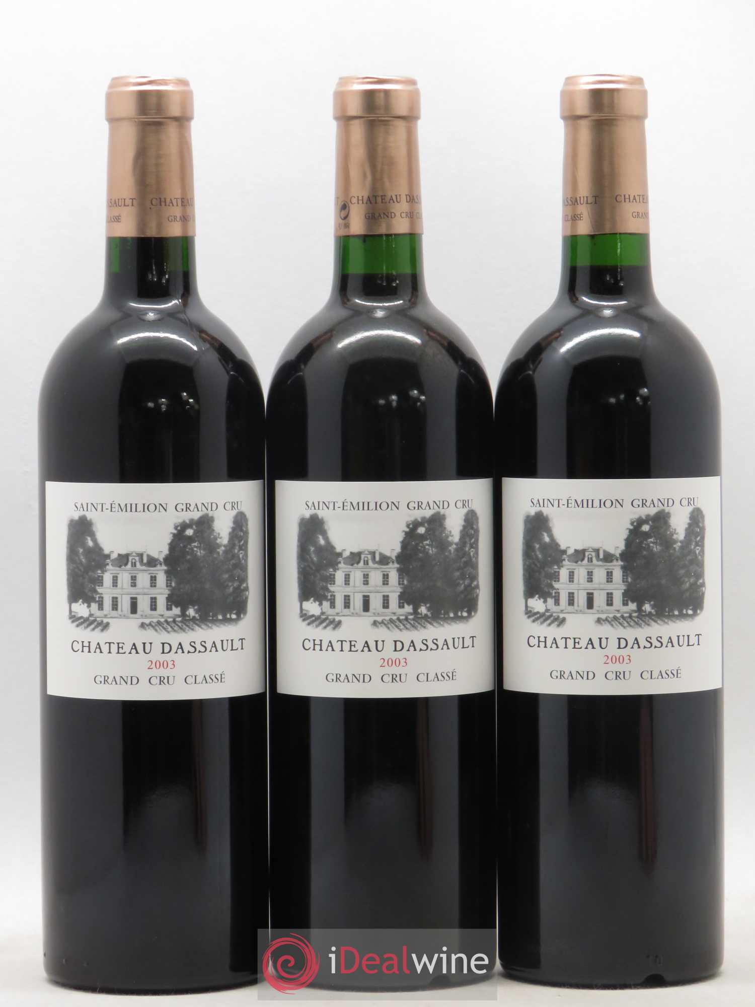 Château Dassault Grand Cru Classé 2003 - Lot de 3 bouteilles - 0