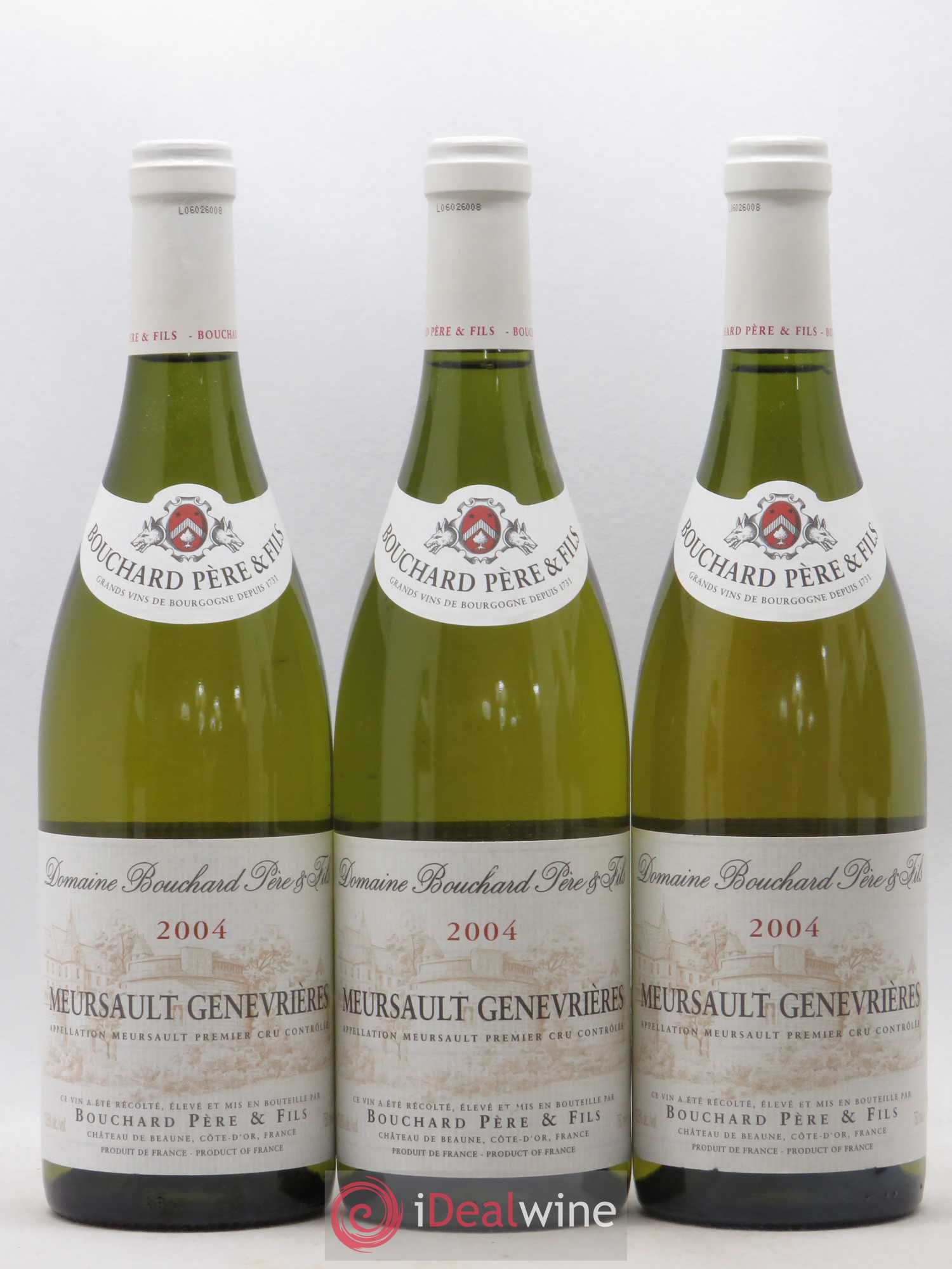 Meursault 1er Cru Genevrières Bouchard Père & Fils 2004 - Lot de 6 bouteilles - 1