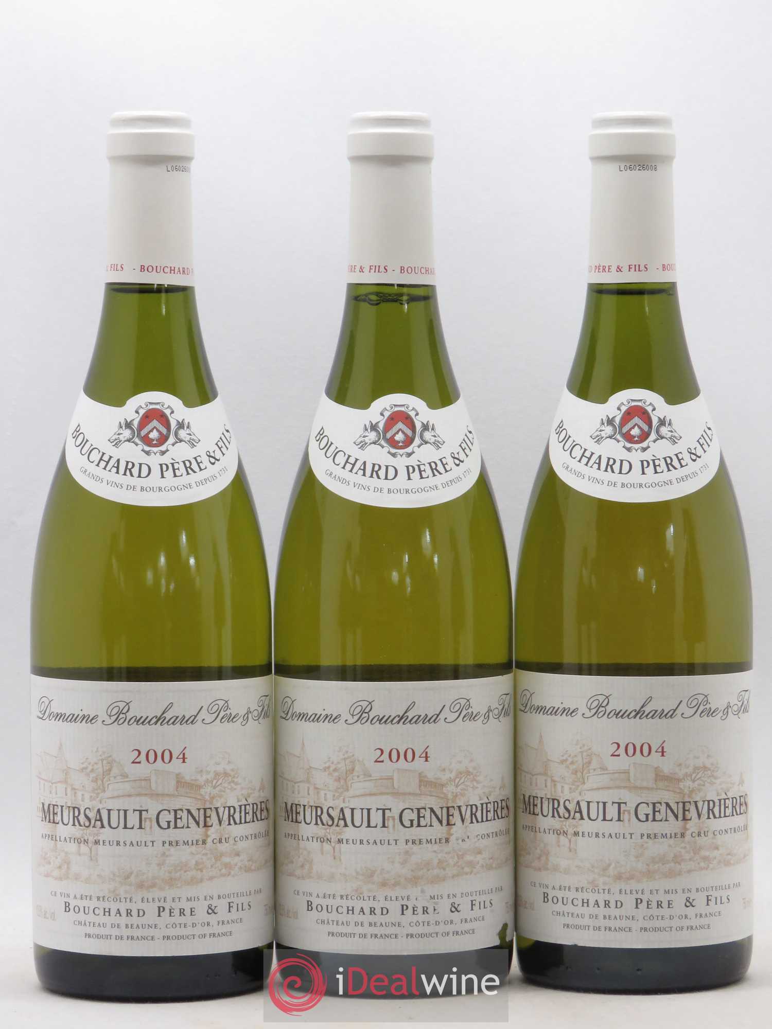 Meursault 1er Cru Genevrières Bouchard Père & Fils 2004 - Lot de 6 bouteilles - 2