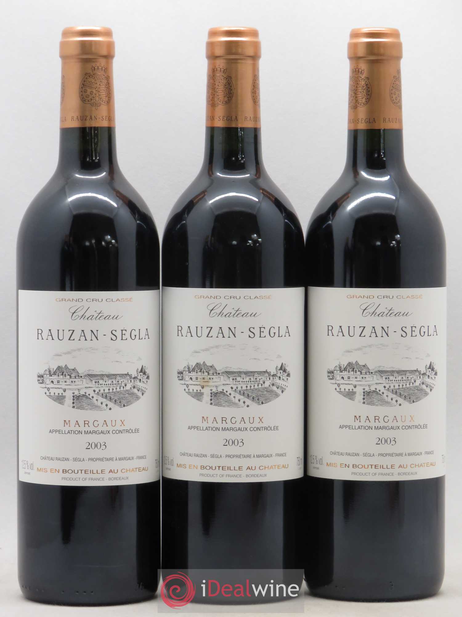 Château Rauzan Ségla Grand Cru Classé 2003 - Lot de 12 bouteilles - 1