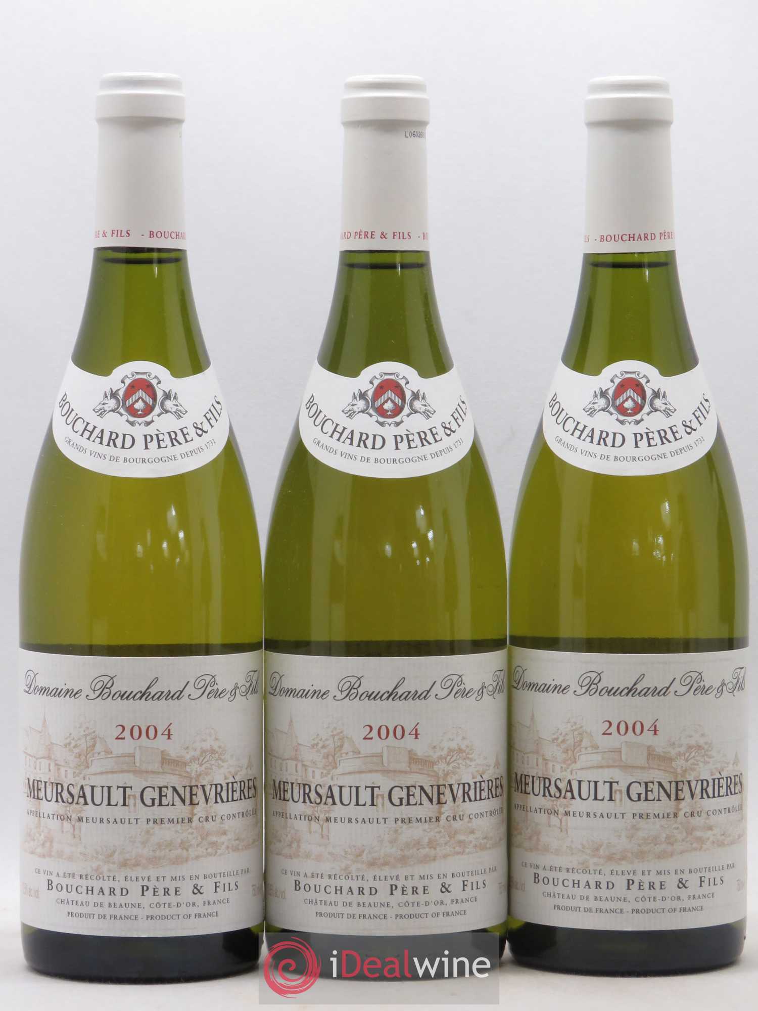 Meursault 1er Cru Genevrières Bouchard Père & Fils 2004 - Lot de 6 bouteilles - 1