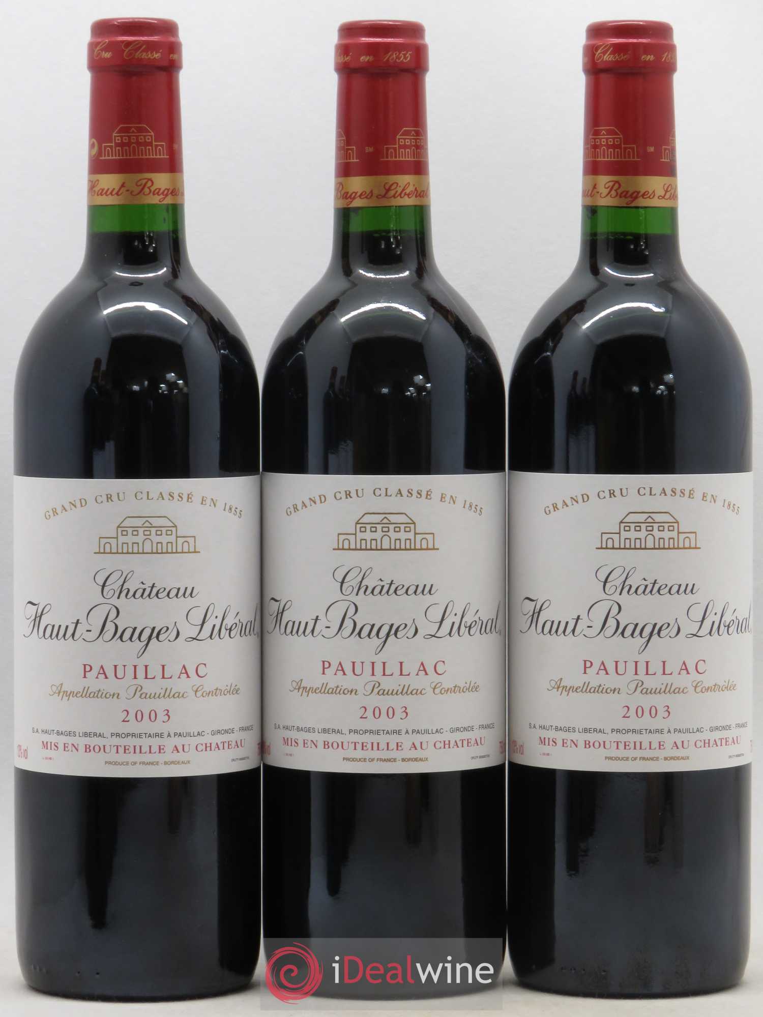 Château Haut Bages Libéral 5ème Grand Cru Classé 2003 - Lot de 12 bouteilles - 2