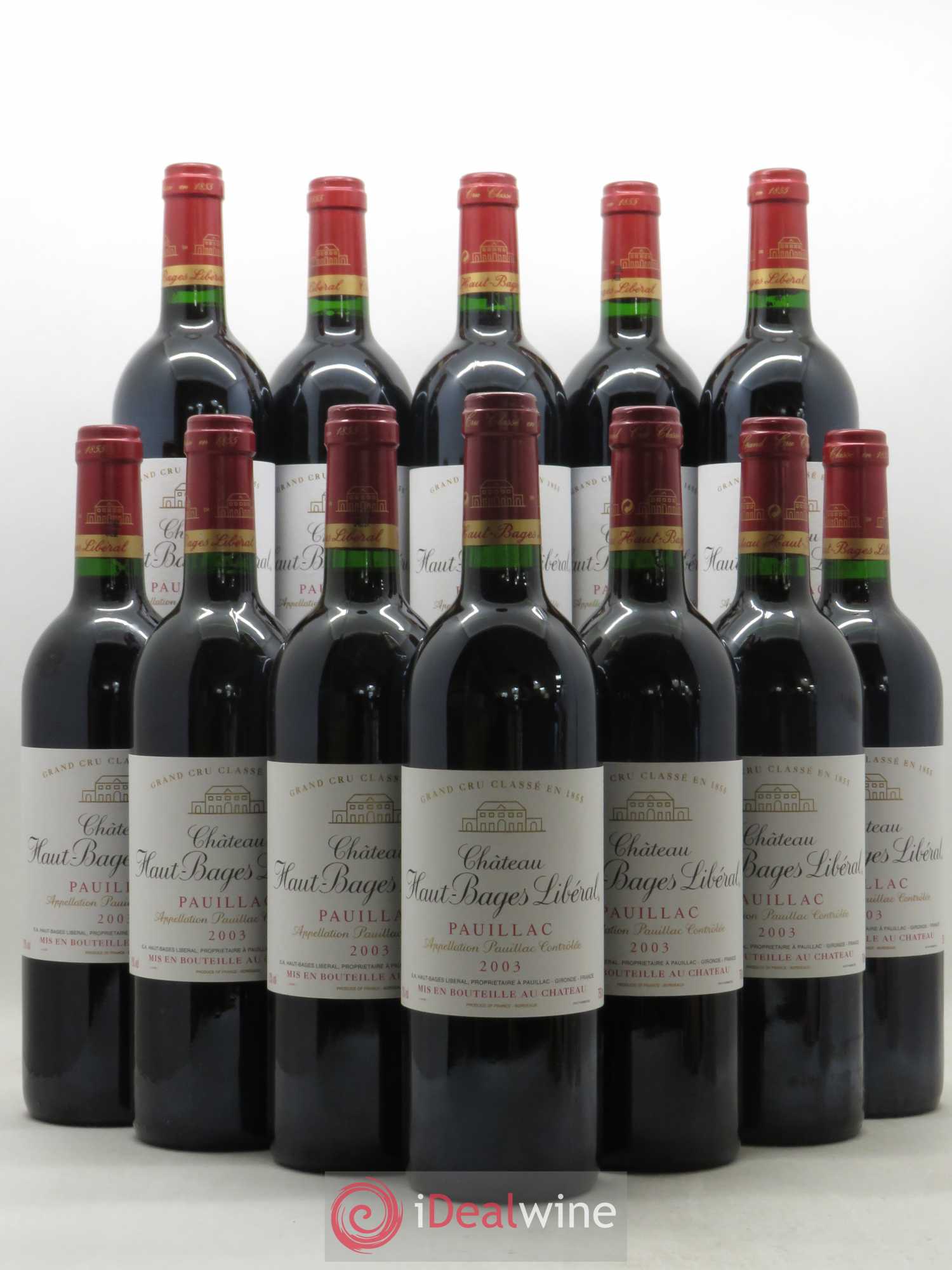 Château Haut Bages Libéral 5ème Grand Cru Classé 2003 - Lot de 12 bouteilles - 0