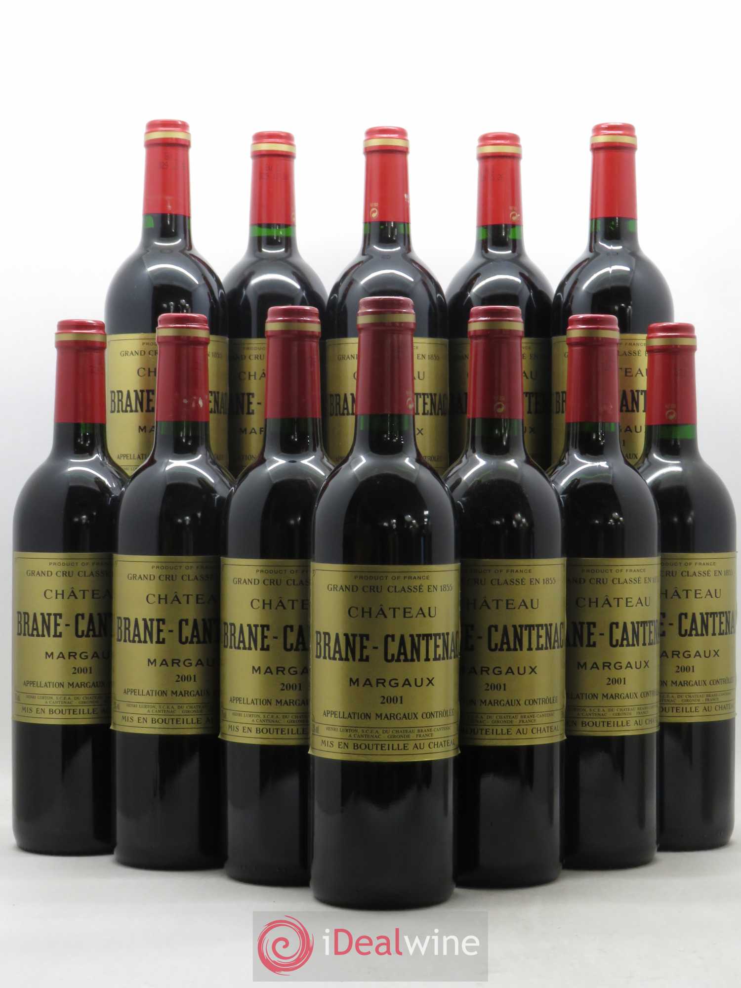 Château Brane Cantenac 2ème Grand Cru Classé 2001 - Lot de 12 bouteilles - 0