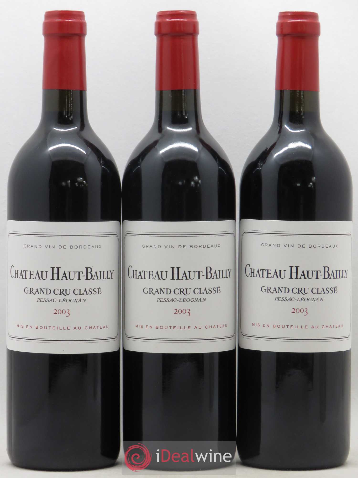 Château Haut-Bailly Cru Classé de Graves 2003 - Lot de 12 bouteilles - 1