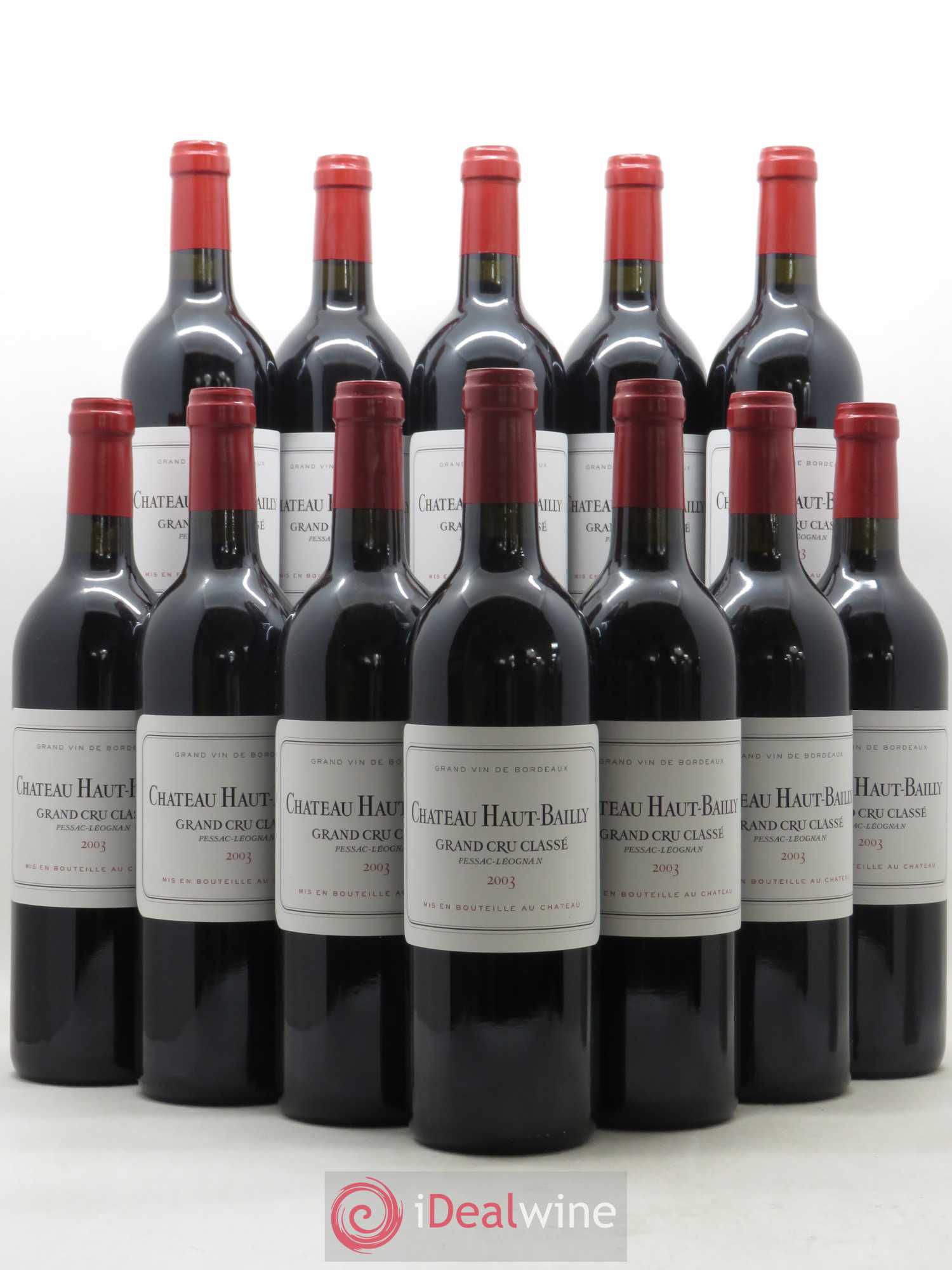 Château Haut-Bailly Cru Classé de Graves 2003 - Lot de 12 bouteilles - 0